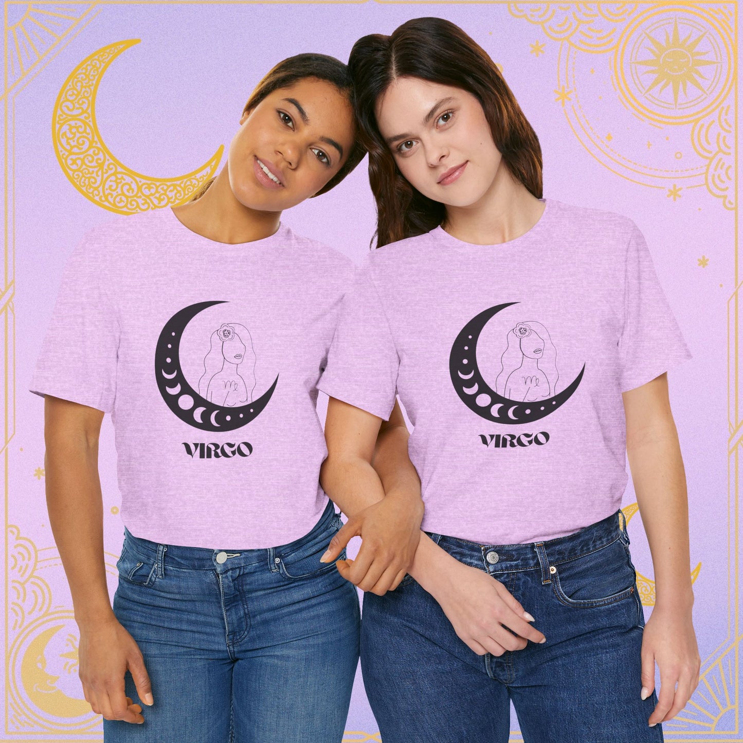 Virgo Moon Zodiac T-Shirt, Astrology Tee, Horoscope Gift, Celestial Apparel, Unisex Astrology Shirt
