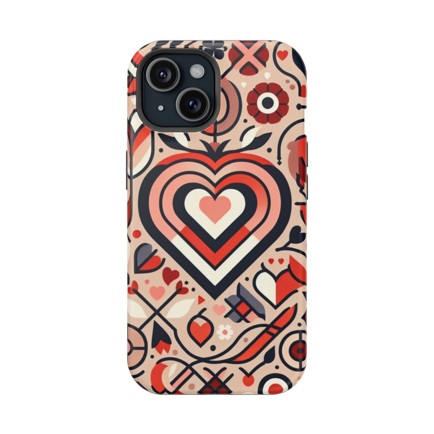Heartfelt Impact-Resistant Phone Cases, Durable Phone Covers, Love-Themed Accessories, Valentine's Gifts, Unique Tech Cases