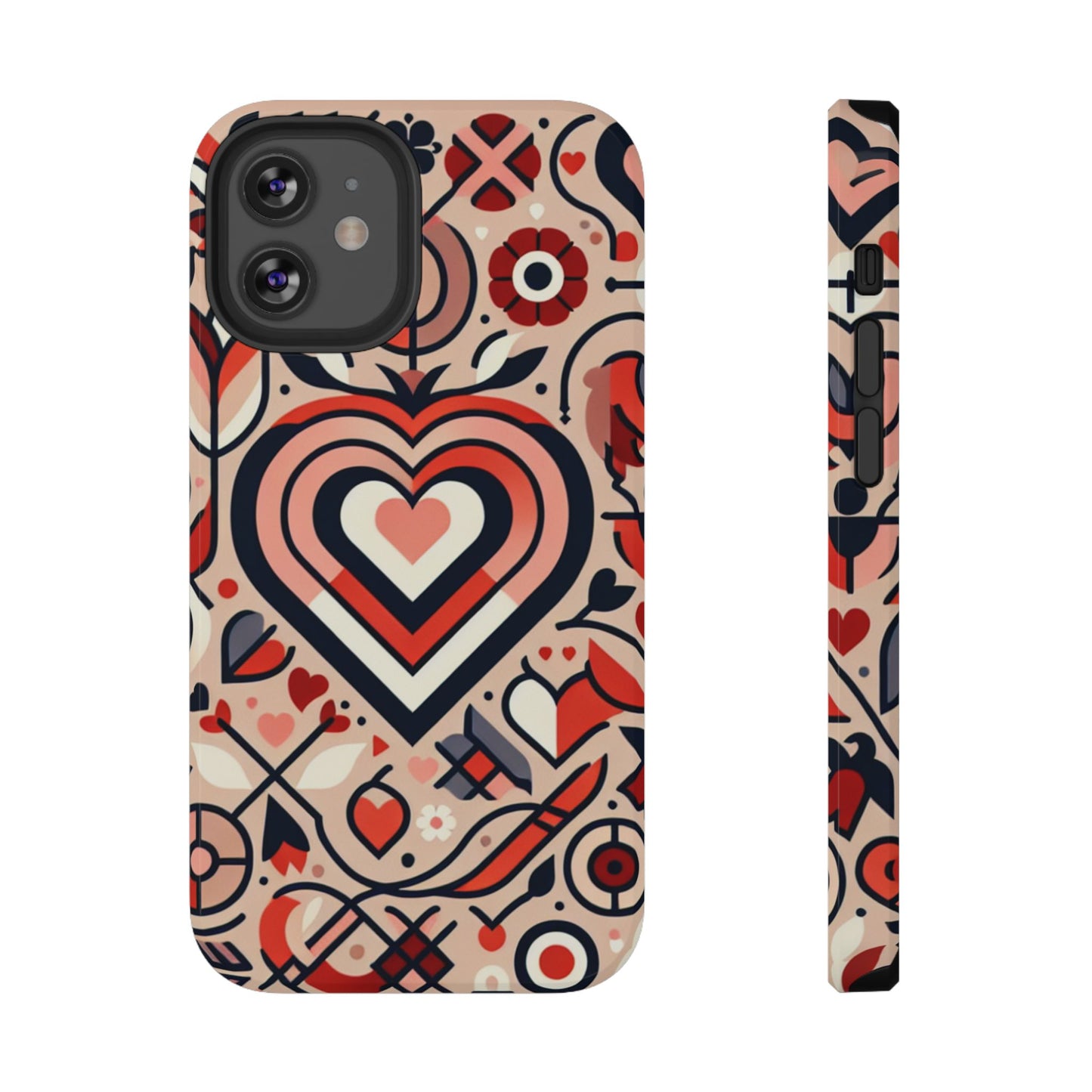 Heartfelt Impact-Resistant Phone Cases, Durable Phone Covers, Love-Themed Accessories, Valentine's Gifts, Unique Tech Cases
