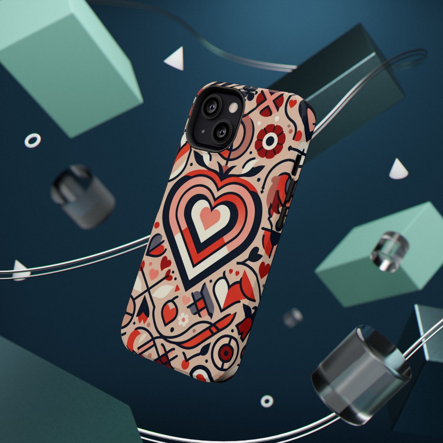 Heartfelt Impact-Resistant Phone Cases, Durable Phone Covers, Love-Themed Accessories, Valentine's Gifts, Unique Tech Cases