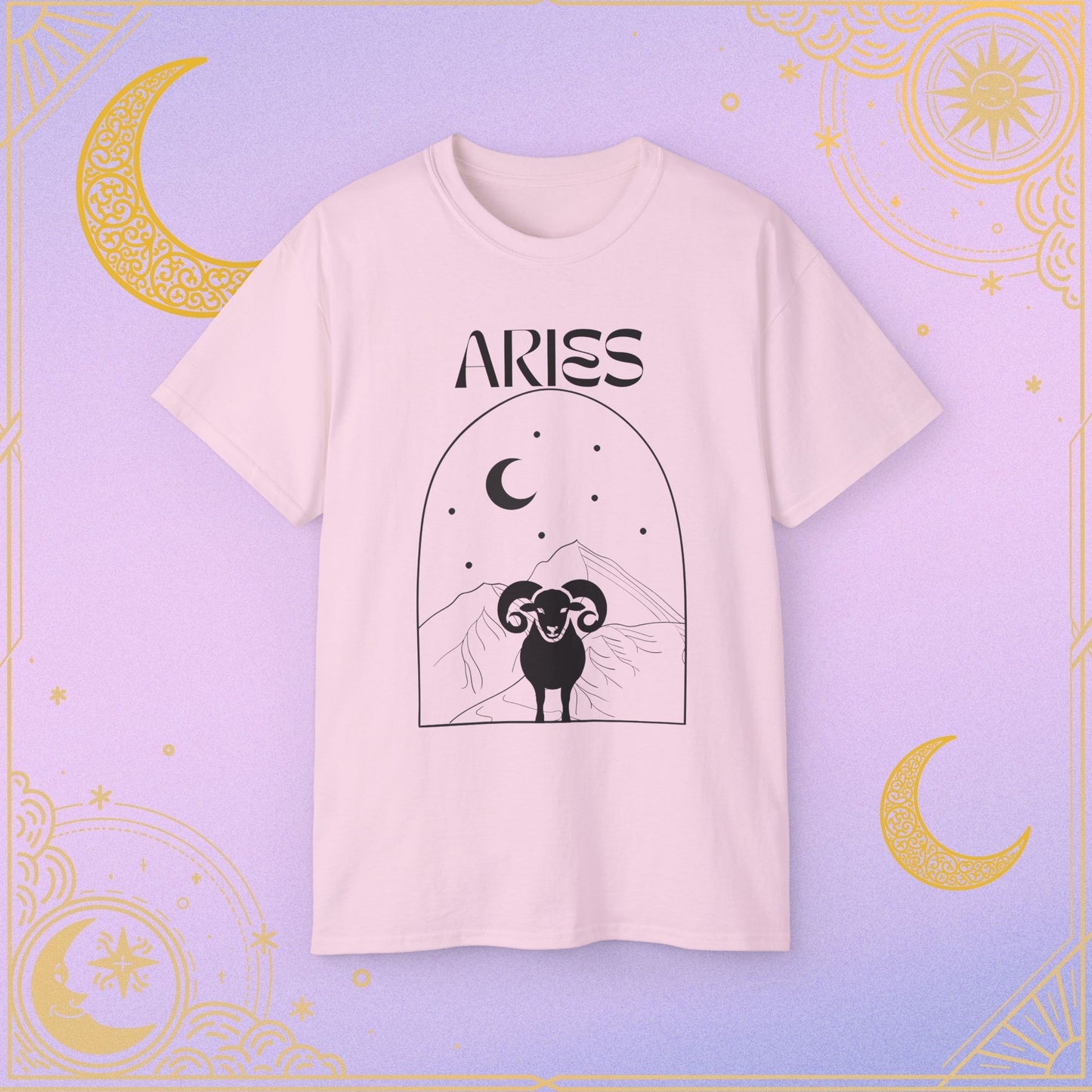 Astrology Aries Tee, Unisex Cotton Shirt, Zodiac Graphic T-Shirt, Birthday Gift, Horoscope Apparel, Astrology Fashion
