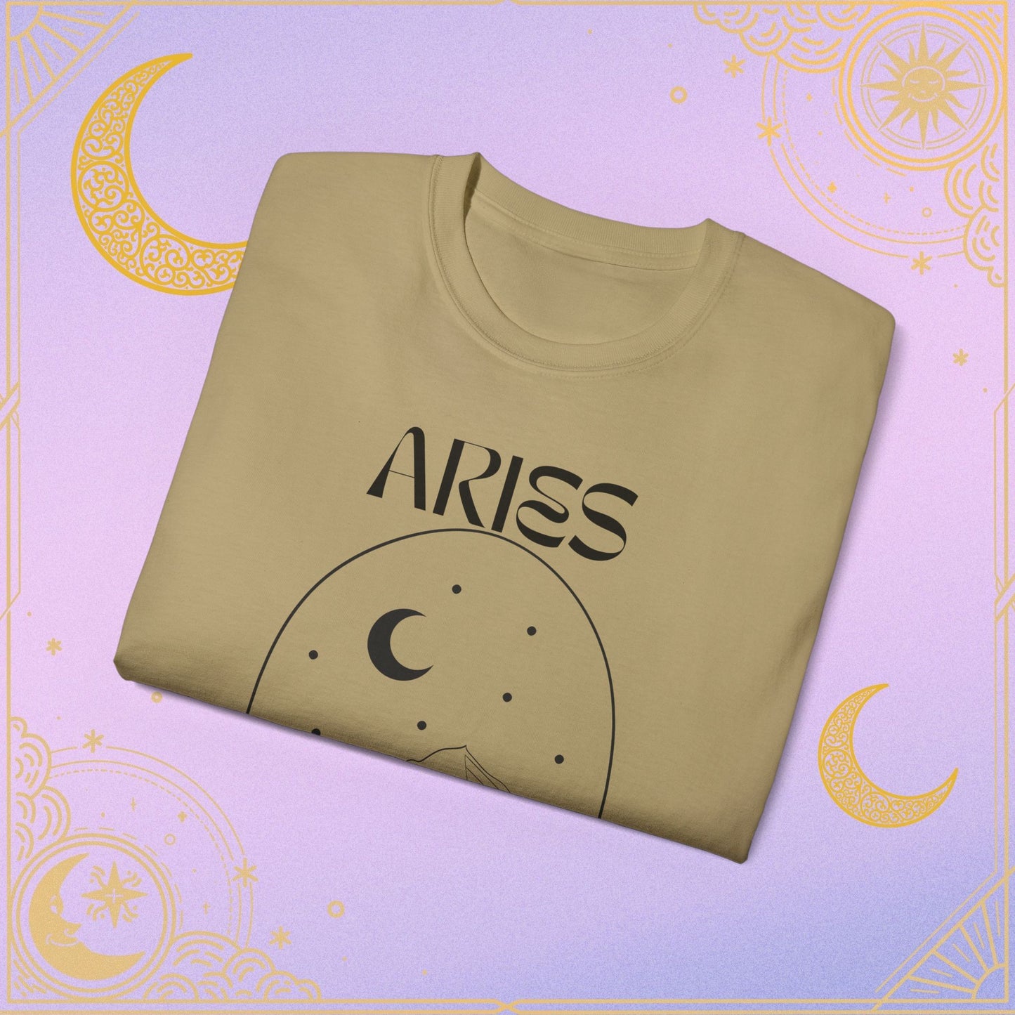 Astrology Aries Tee, Unisex Cotton Shirt, Zodiac Graphic T-Shirt, Birthday Gift, Horoscope Apparel, Astrology Fashion