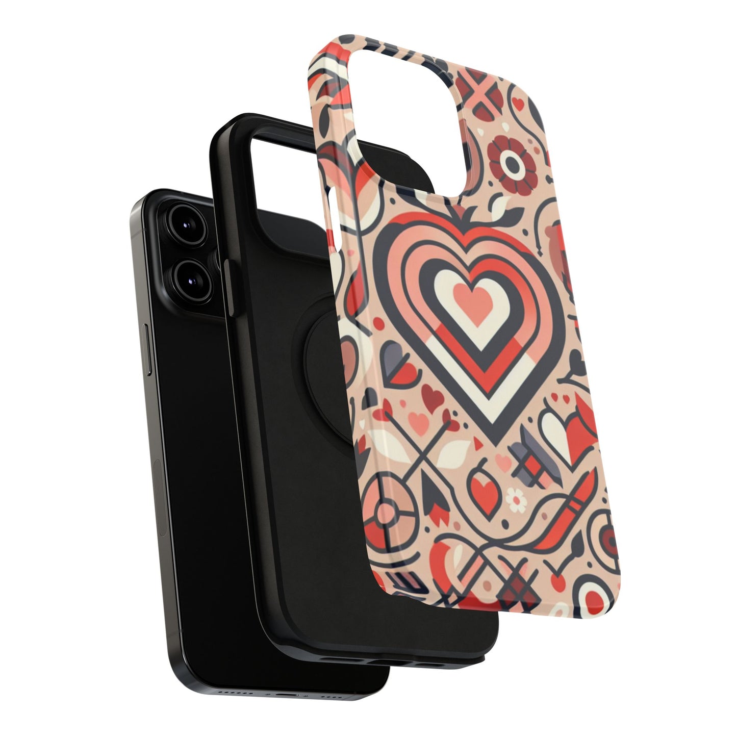 Heartfelt Impact-Resistant Phone Cases, Durable Phone Covers, Love-Themed Accessories, Valentine's Gifts, Unique Tech Cases