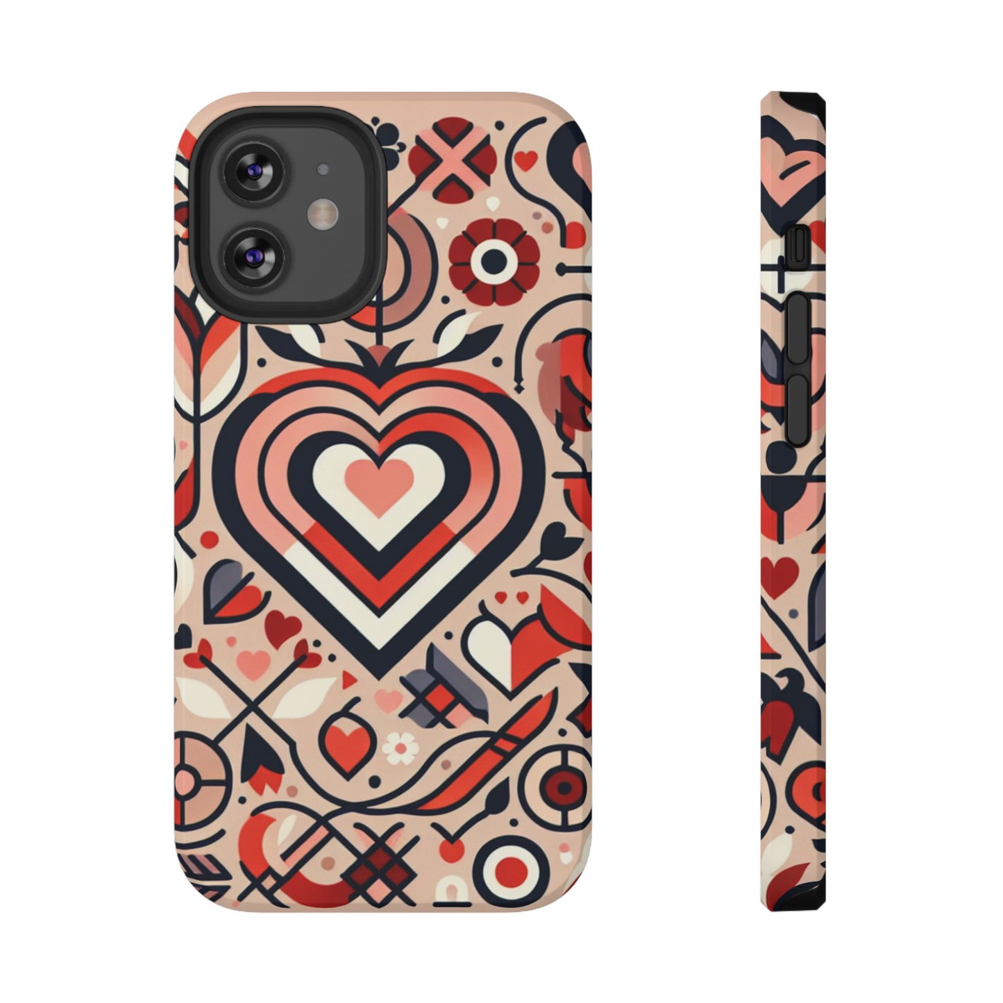Heartfelt Impact-Resistant Phone Cases, Durable Phone Covers, Love-Themed Accessories, Valentine's Gifts, Unique Tech Cases