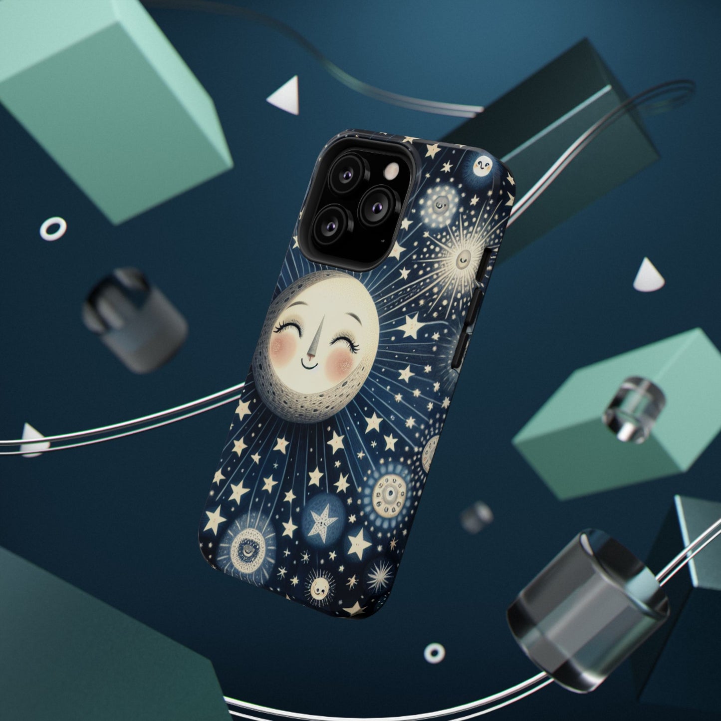 Celestial Impact-Resistant Cases, Protective Phone Cover, Moon & Stars Design, Gift for Astrology Lovers, Unique Phone Accessories, [...]