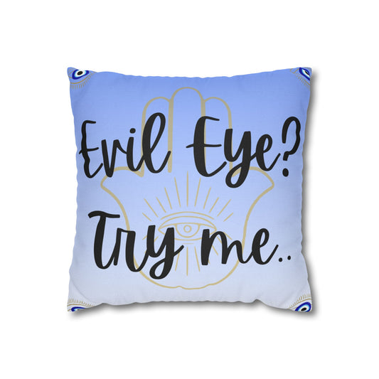 Evil Eye Pillowcase, Boho Decor, Home Styling, Meditation Gift, Spiritual Vibes, Protective Charm