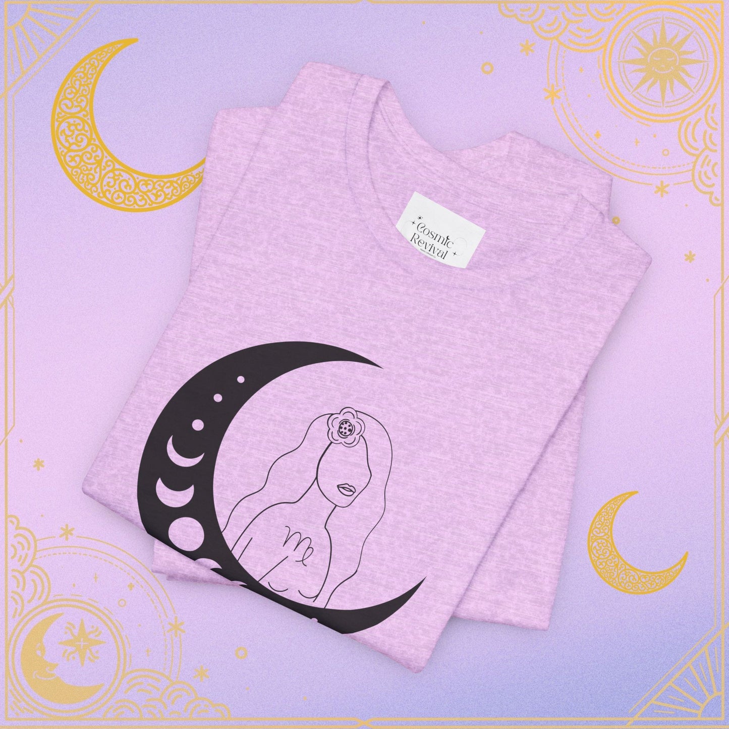 Virgo Moon Zodiac T-Shirt, Astrology Tee, Horoscope Gift, Celestial Apparel, Unisex Astrology Shirt