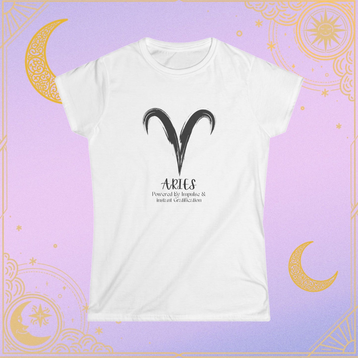 Aries Zodiac Women's Tee, Astrology Shirt, Birthday Gift for Aries, Horoscope Top, Celestial Fashion, Zodiac Apparel