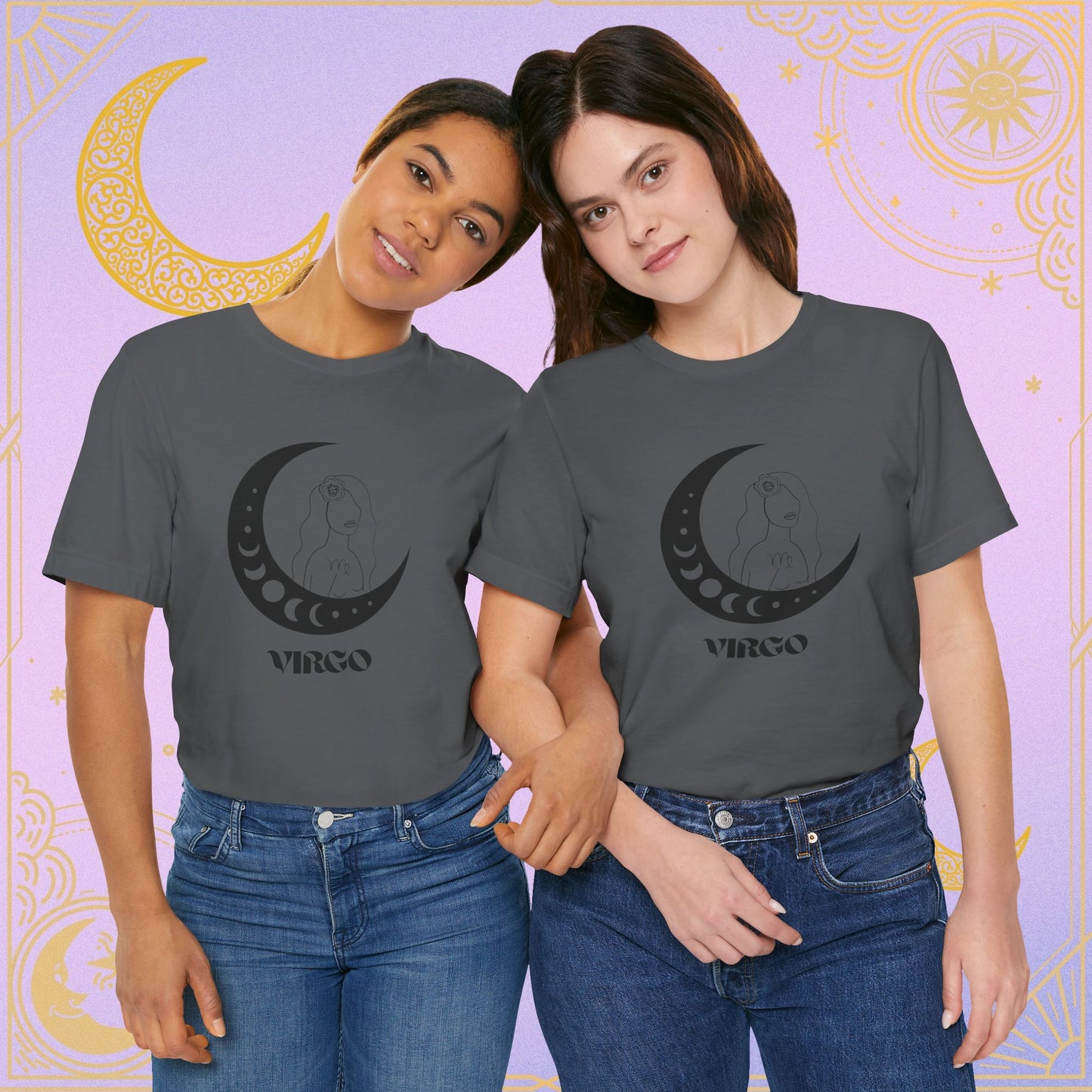 Virgo Moon Zodiac T-Shirt, Astrology Tee, Horoscope Gift, Celestial Apparel, Unisex Astrology Shirt