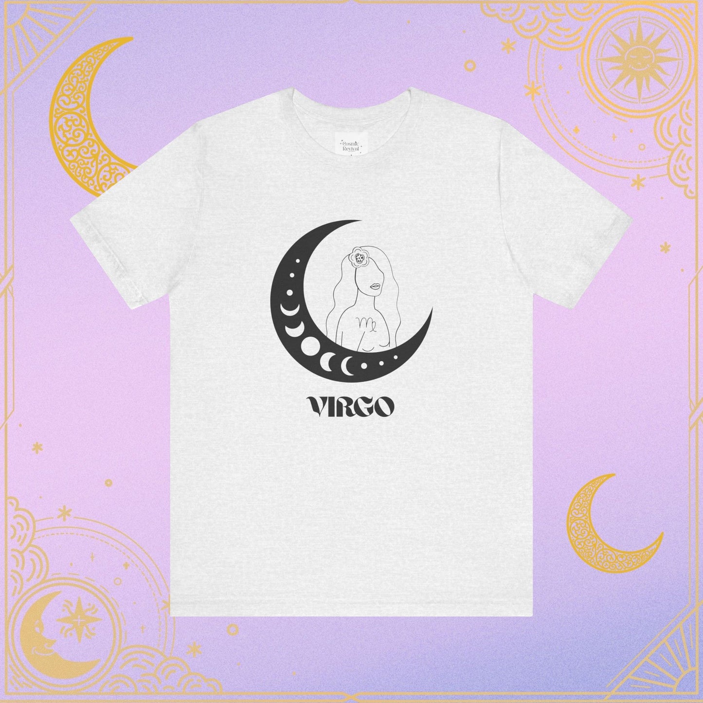 Virgo Moon Zodiac T-Shirt, Astrology Tee, Horoscope Gift, Celestial Apparel, Unisex Astrology Shirt