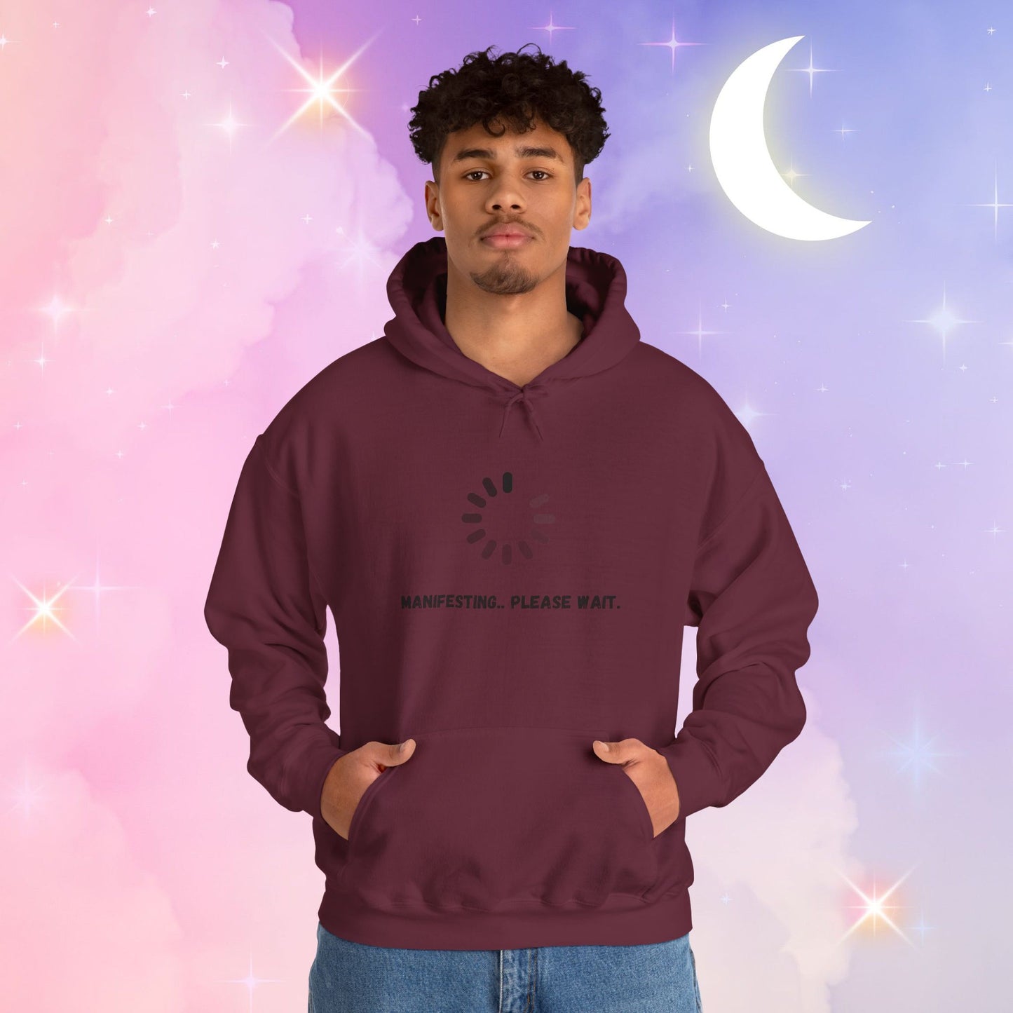 Manifesting Hoodie - Unisex Heavy Blend™ Sweatshirt, Cozy Layer for Dreamers, Gift for Friends, Affirmation Apparel, Self-Care Fashion