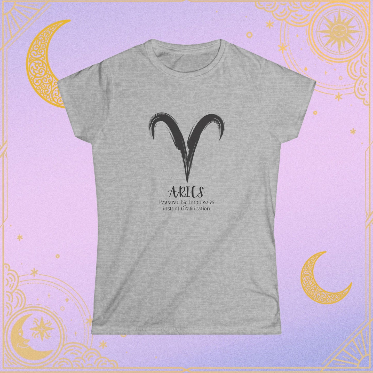 Aries Zodiac Women's Tee, Astrology Shirt, Birthday Gift for Aries, Horoscope Top, Celestial Fashion, Zodiac Apparel