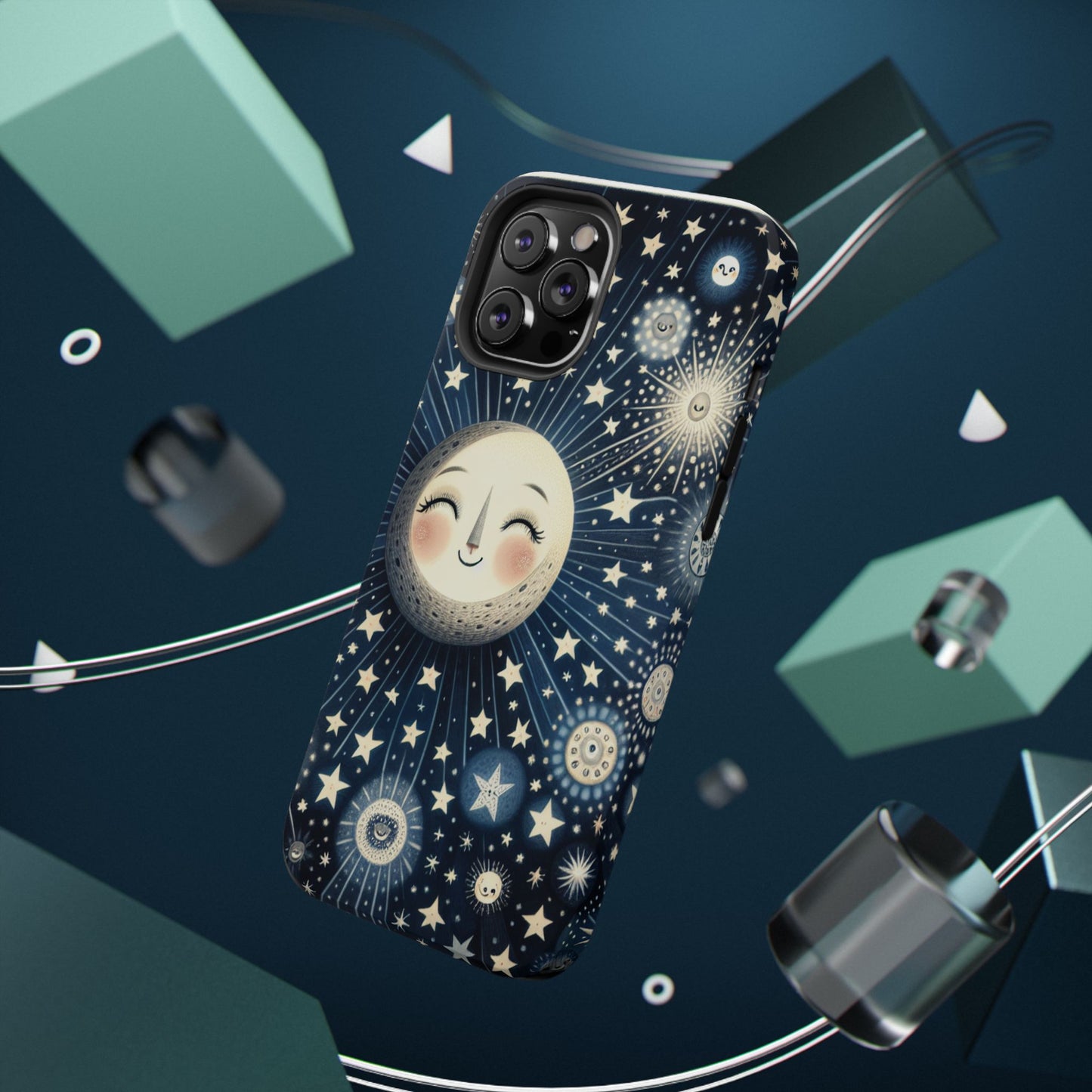 Celestial Impact-Resistant Cases, Protective Phone Cover, Moon & Stars Design, Gift for Astrology Lovers, Unique Phone Accessories, [...]