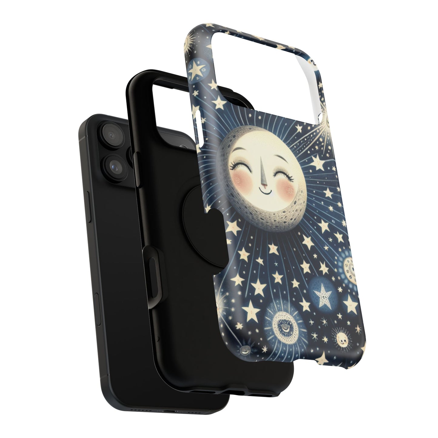 Celestial Impact-Resistant Cases, Protective Phone Cover, Moon & Stars Design, Gift for Astrology Lovers, Unique Phone Accessories, [...]