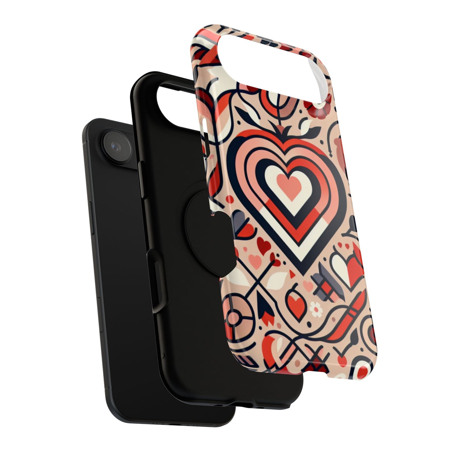 Heartfelt Impact-Resistant Phone Cases, Durable Phone Covers, Love-Themed Accessories, Valentine's Gifts, Unique Tech Cases