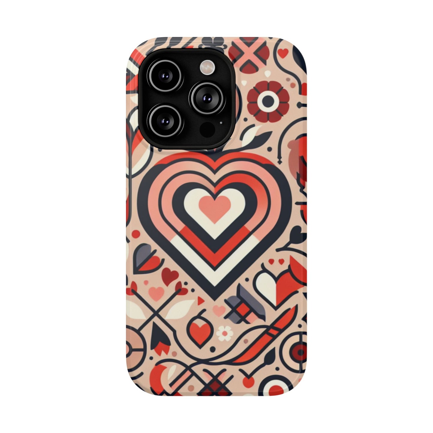 Heartfelt Impact-Resistant Phone Cases, Durable Phone Covers, Love-Themed Accessories, Valentine's Gifts, Unique Tech Cases