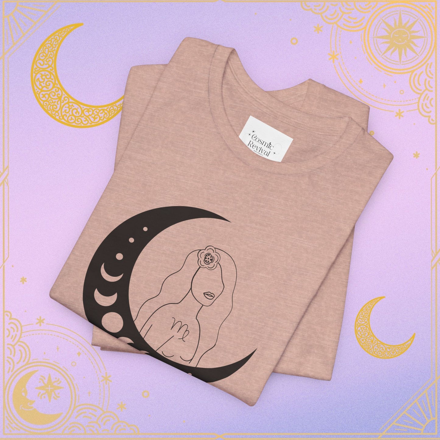 Virgo Moon Zodiac T-Shirt, Astrology Tee, Horoscope Gift, Celestial Apparel, Unisex Astrology Shirt