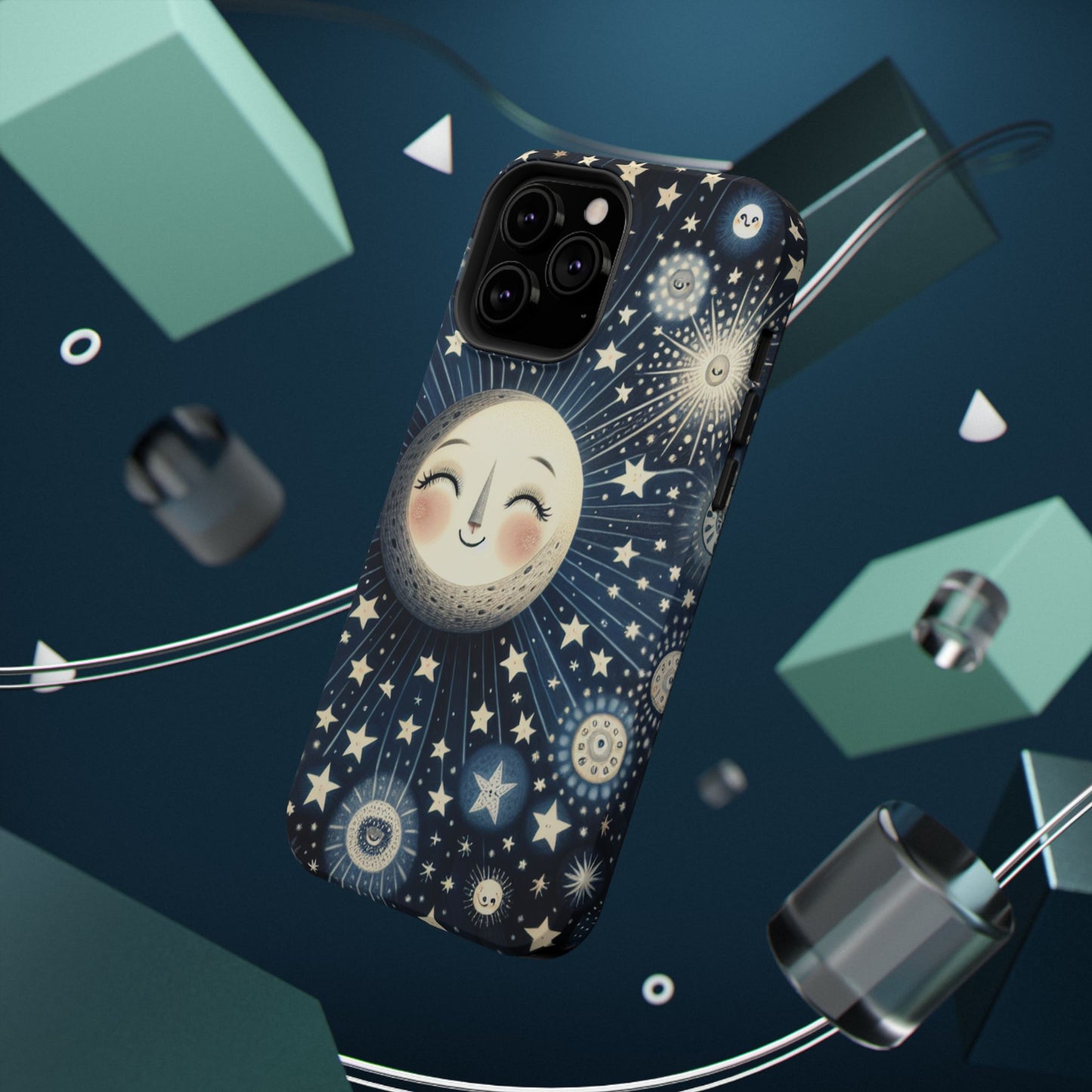 Celestial Impact-Resistant Cases, Protective Phone Cover, Moon & Stars Design, Gift for Astrology Lovers, Unique Phone Accessories, [...]
