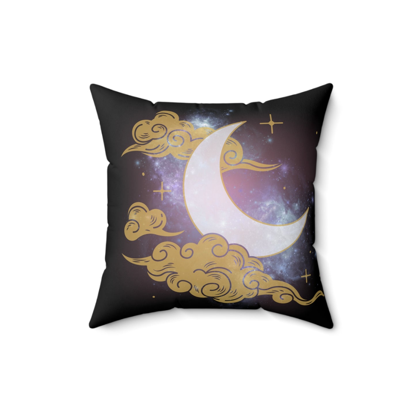 Galactic Eye and Moon Decorative Pillow | Cosmic Home Decor, Celestial Accent Cushion, Bedroom Art, Astrology Gift, Spiritual Pillow
