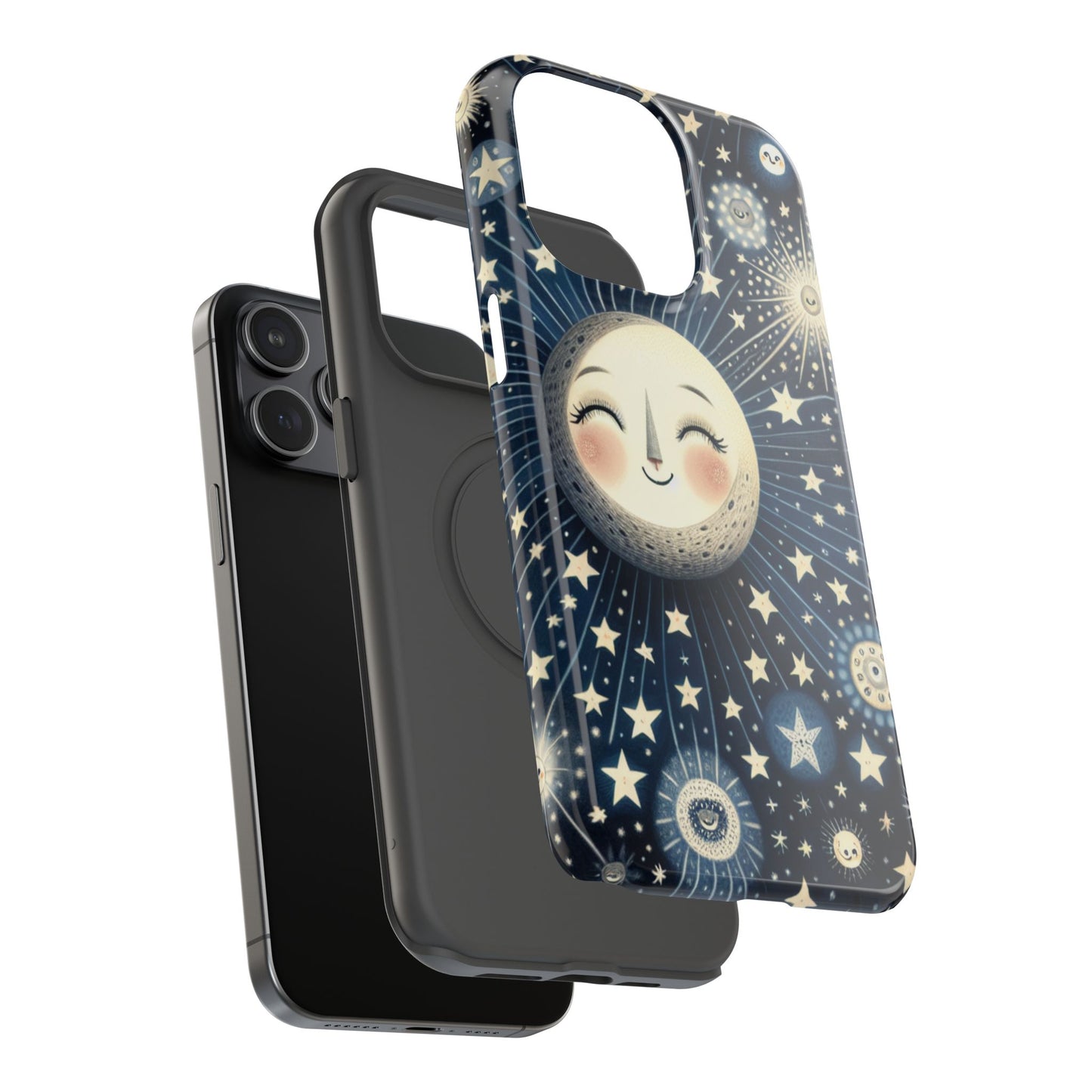 Celestial Impact-Resistant Cases, Protective Phone Cover, Moon & Stars Design, Gift for Astrology Lovers, Unique Phone Accessories, [...]