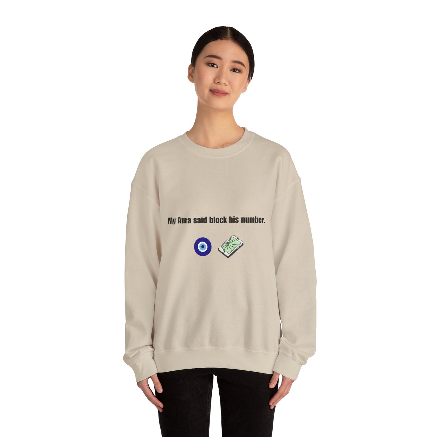 My Aura Says Block Number Sweatshirt, Unisex Crewneck for Casual Wear, Perfect Gift for Friends, Cozy Fall Sweater, Spiritual [...]