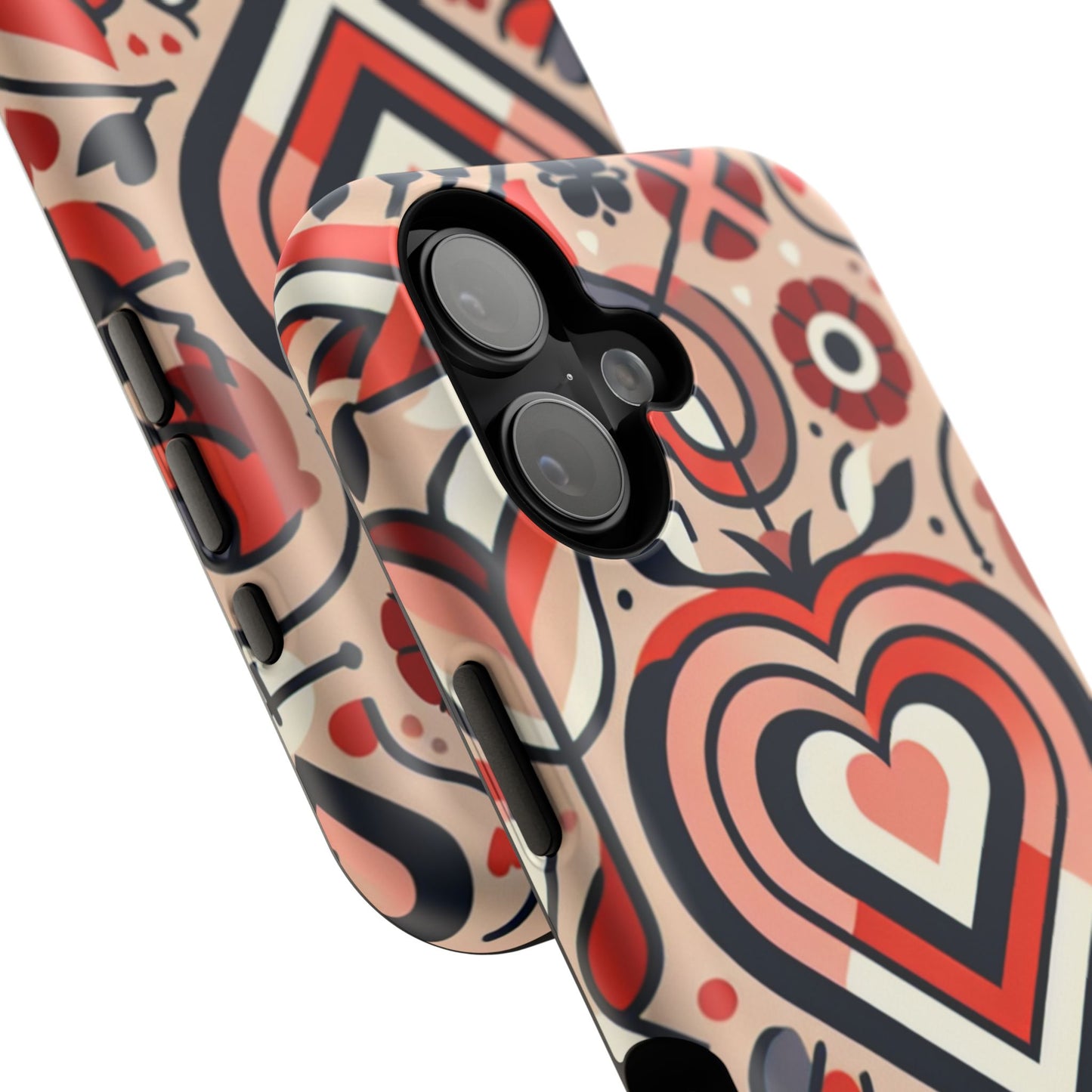 Heartfelt Impact-Resistant Phone Cases, Durable Phone Covers, Love-Themed Accessories, Valentine's Gifts, Unique Tech Cases