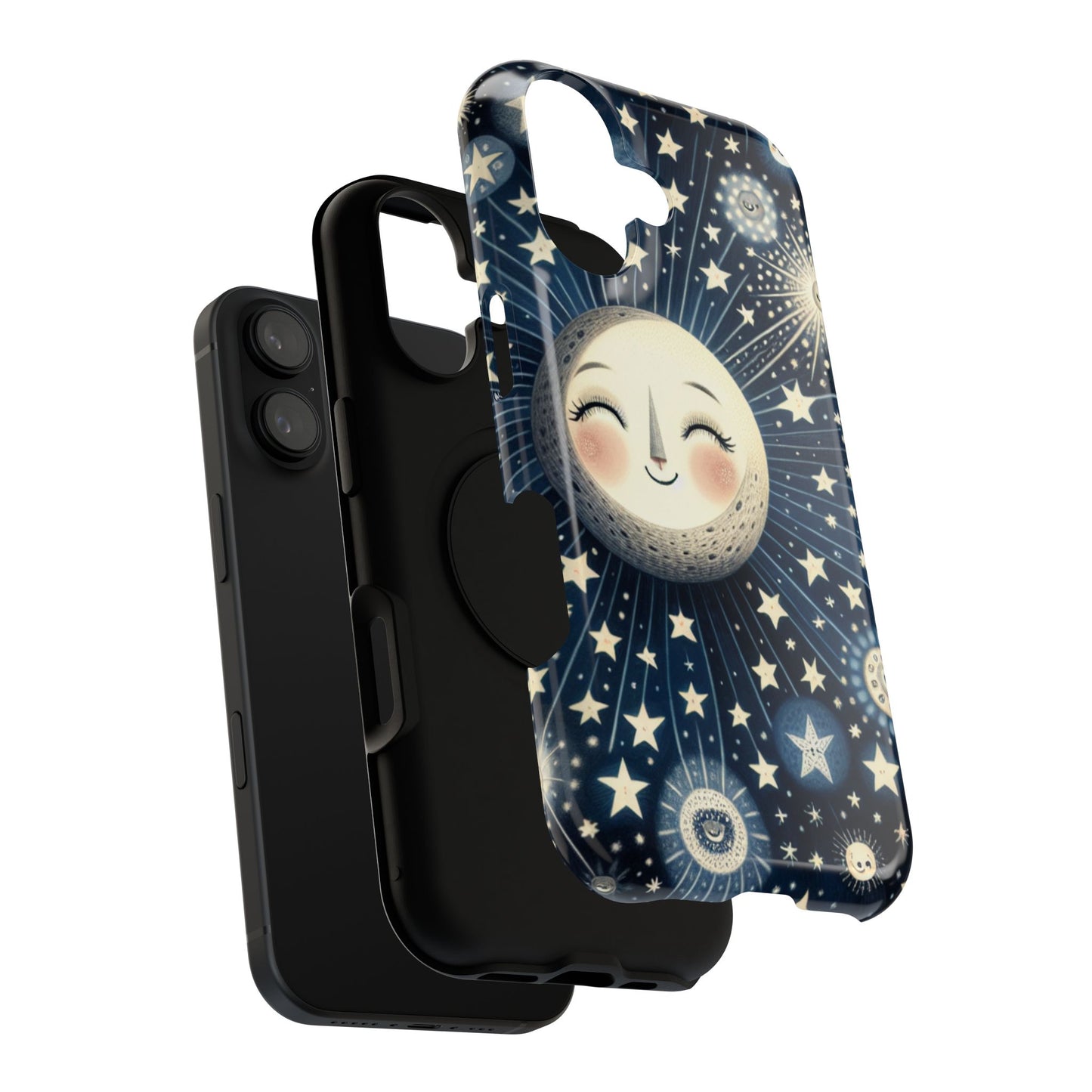 Celestial Impact-Resistant Cases, Protective Phone Cover, Moon & Stars Design, Gift for Astrology Lovers, Unique Phone Accessories, [...]