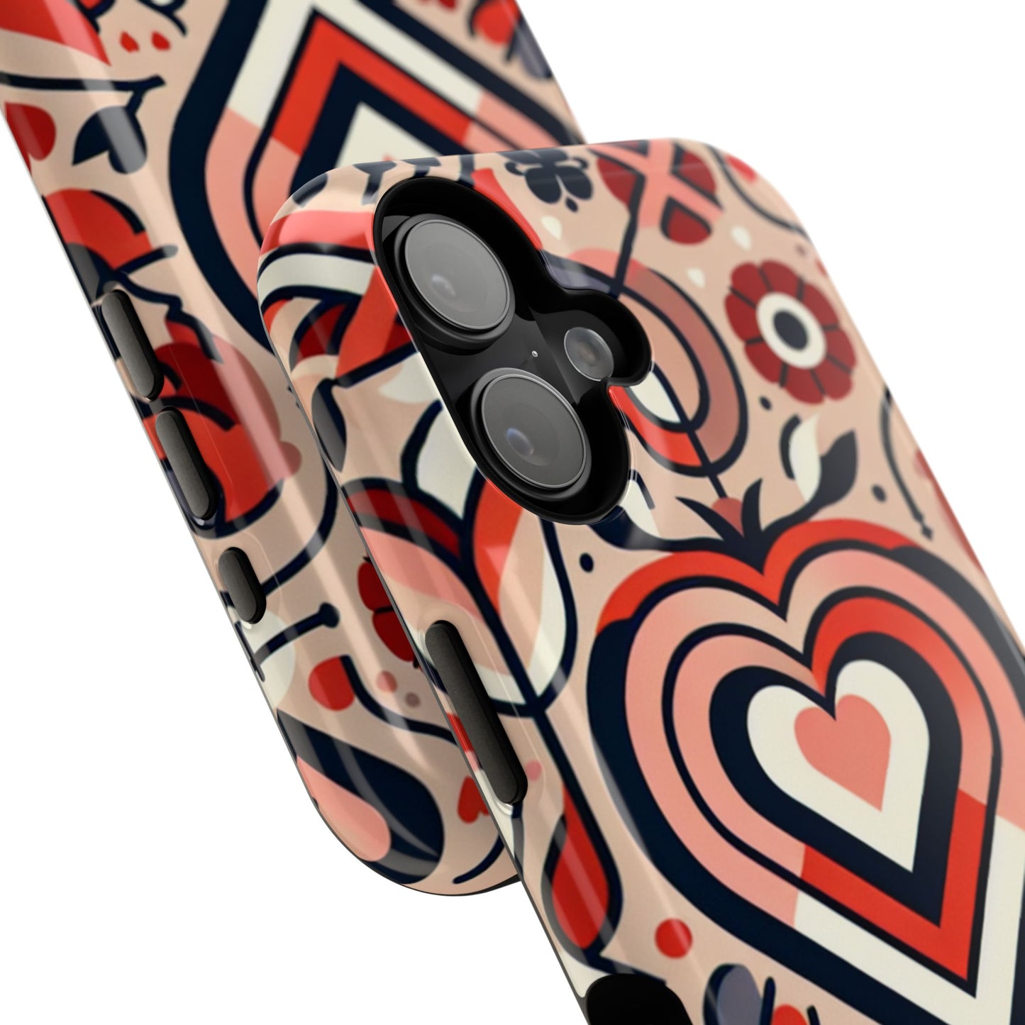 Heartfelt Impact-Resistant Phone Cases, Durable Phone Covers, Love-Themed Accessories, Valentine's Gifts, Unique Tech Cases