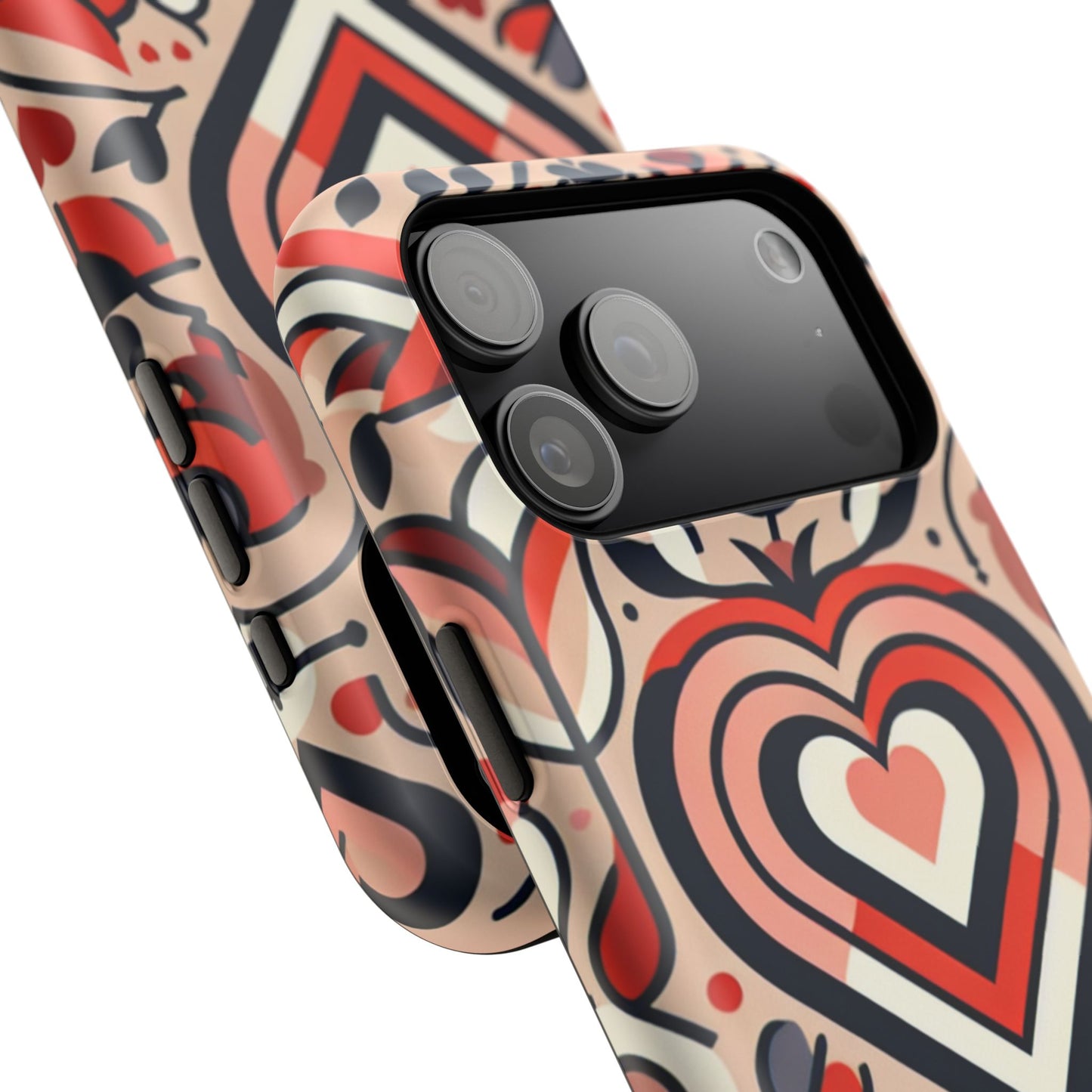 Heartfelt Impact-Resistant Phone Cases, Durable Phone Covers, Love-Themed Accessories, Valentine's Gifts, Unique Tech Cases