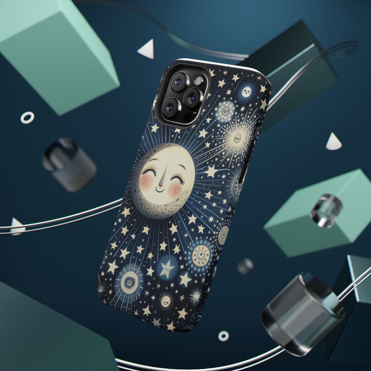 Celestial Impact-Resistant Cases, Protective Phone Cover, Moon & Stars Design, Gift for Astrology Lovers, Unique Phone Accessories, [...]