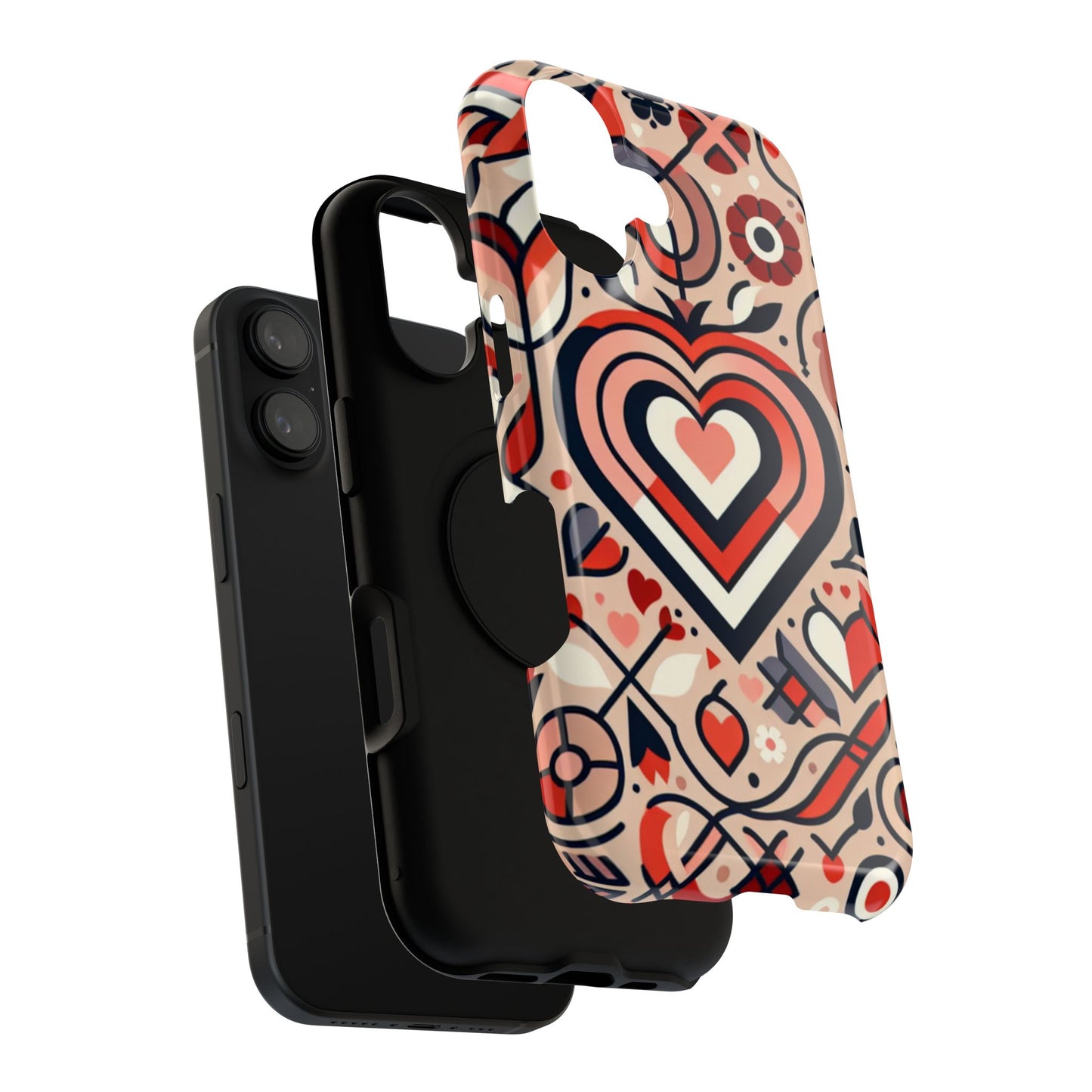 Heartfelt Impact-Resistant Phone Cases, Durable Phone Covers, Love-Themed Accessories, Valentine's Gifts, Unique Tech Cases