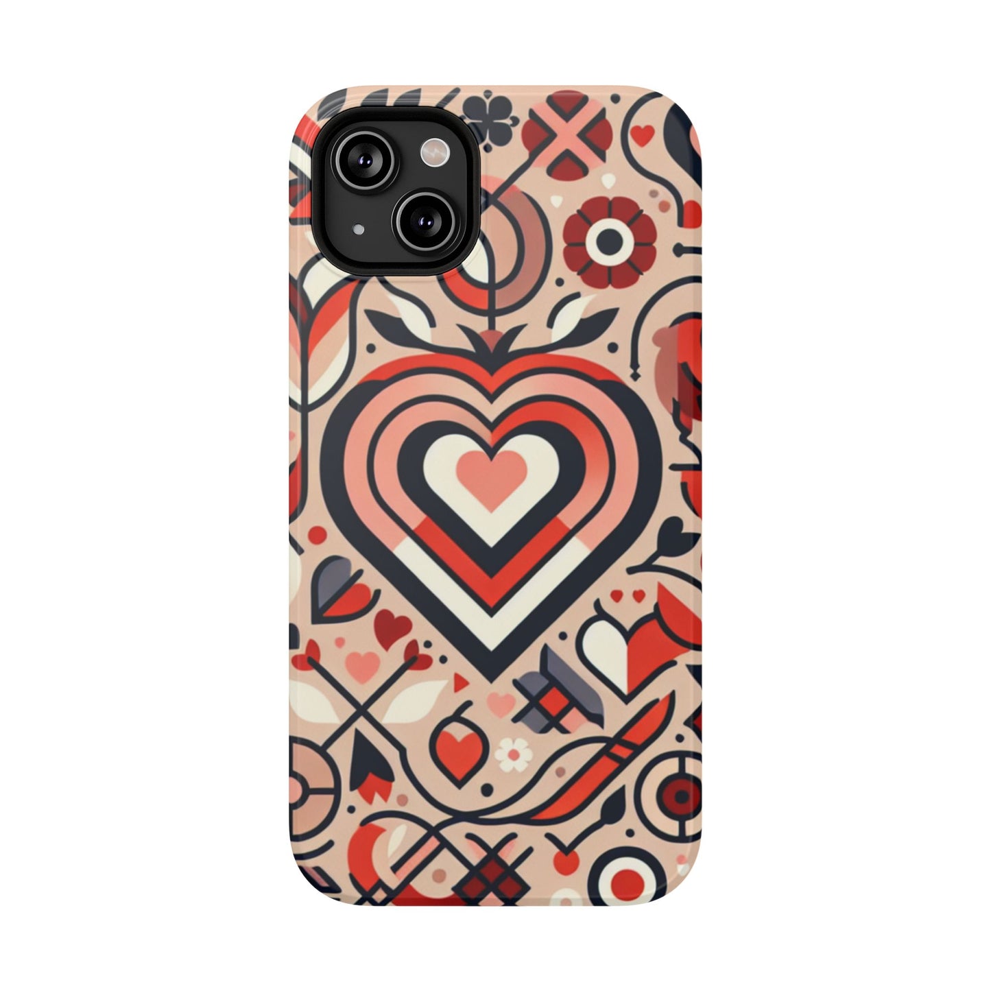 Heartfelt Impact-Resistant Phone Cases, Durable Phone Covers, Love-Themed Accessories, Valentine's Gifts, Unique Tech Cases