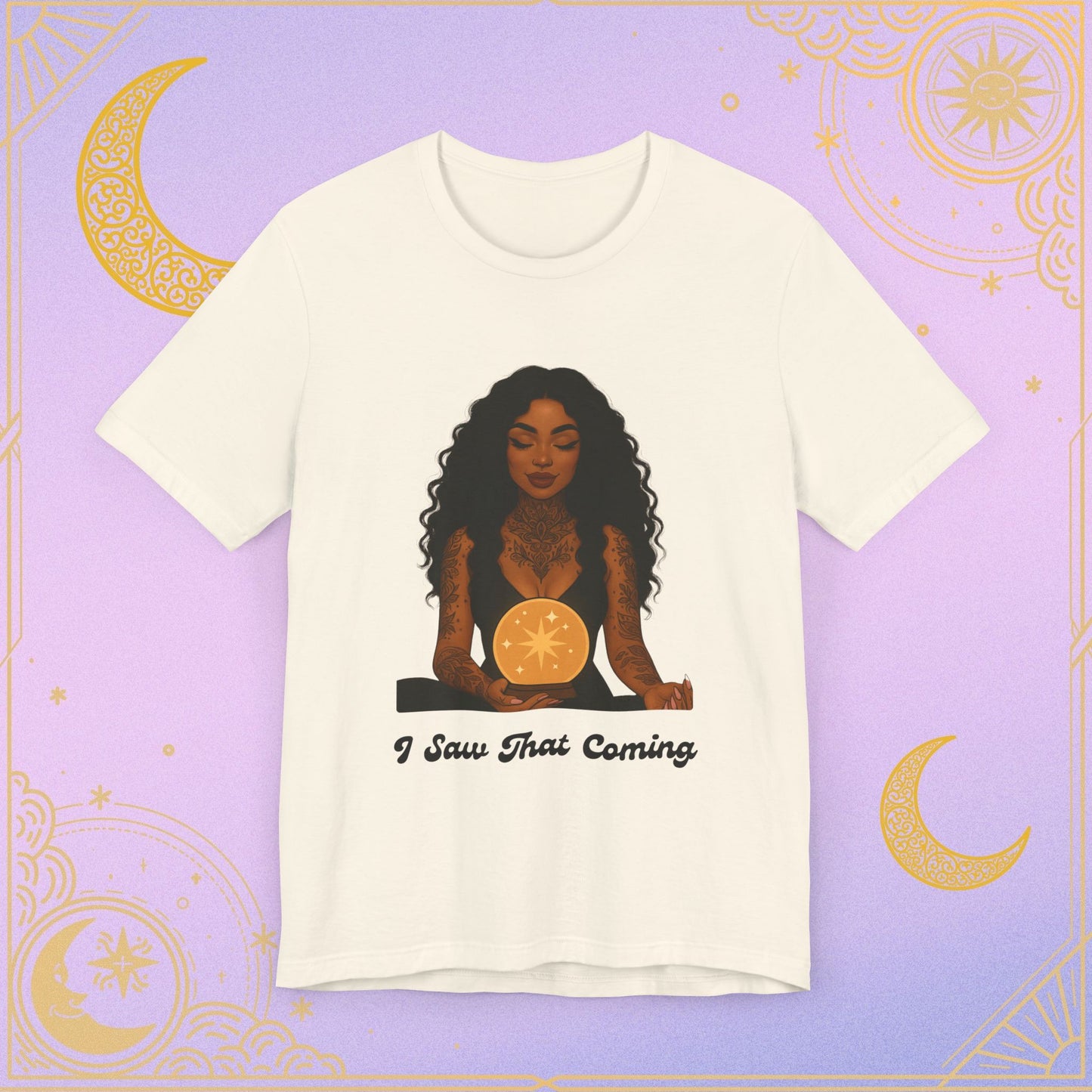 Tarot-Inspired Unisex T-Shirt, I Saw That Coming Tee, Horoscope Gift, Astrology Apparel, Mystic Vibes Shirt, Spiritual Fashion