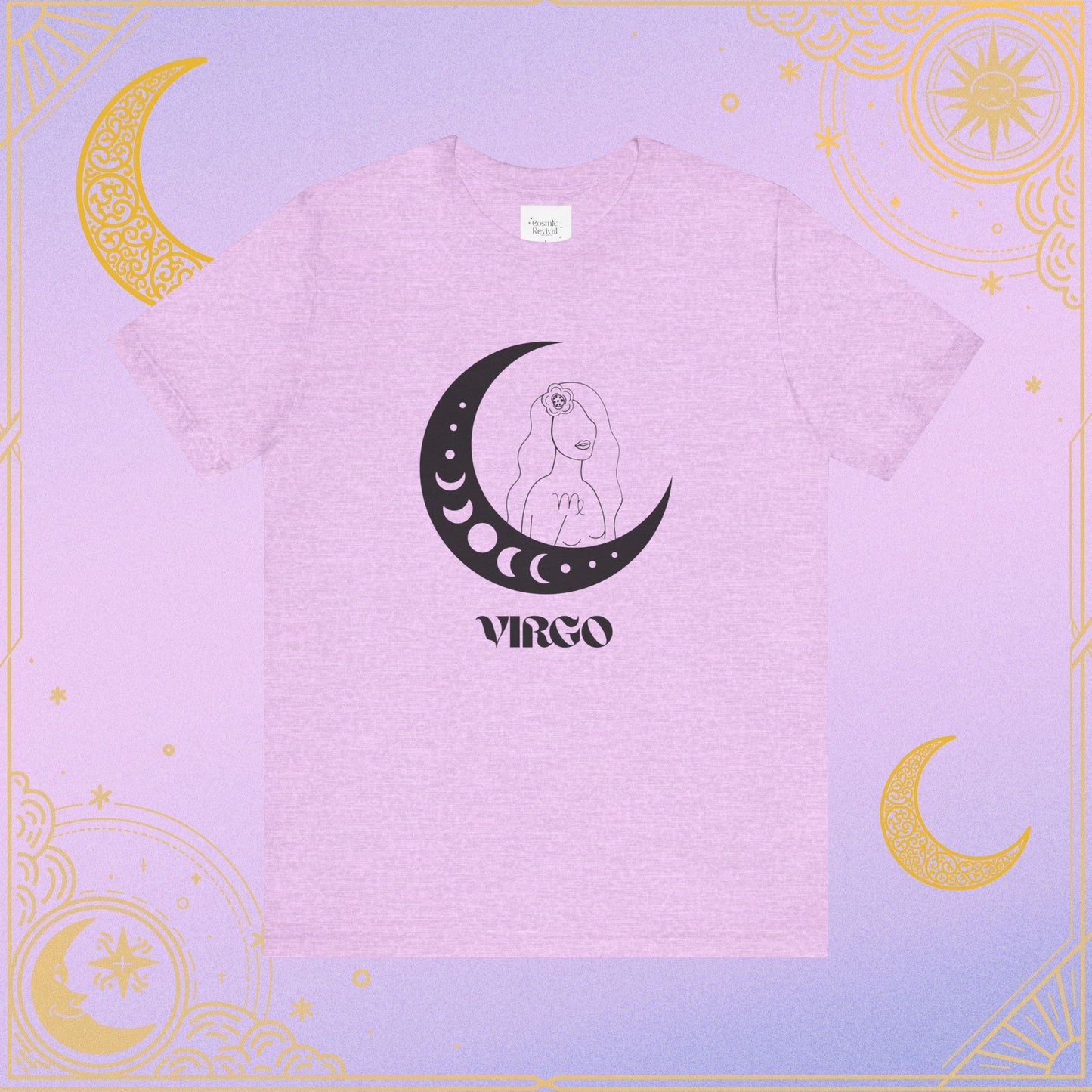 Virgo Moon Zodiac T-Shirt, Astrology Tee, Horoscope Gift, Celestial Apparel, Unisex Astrology Shirt