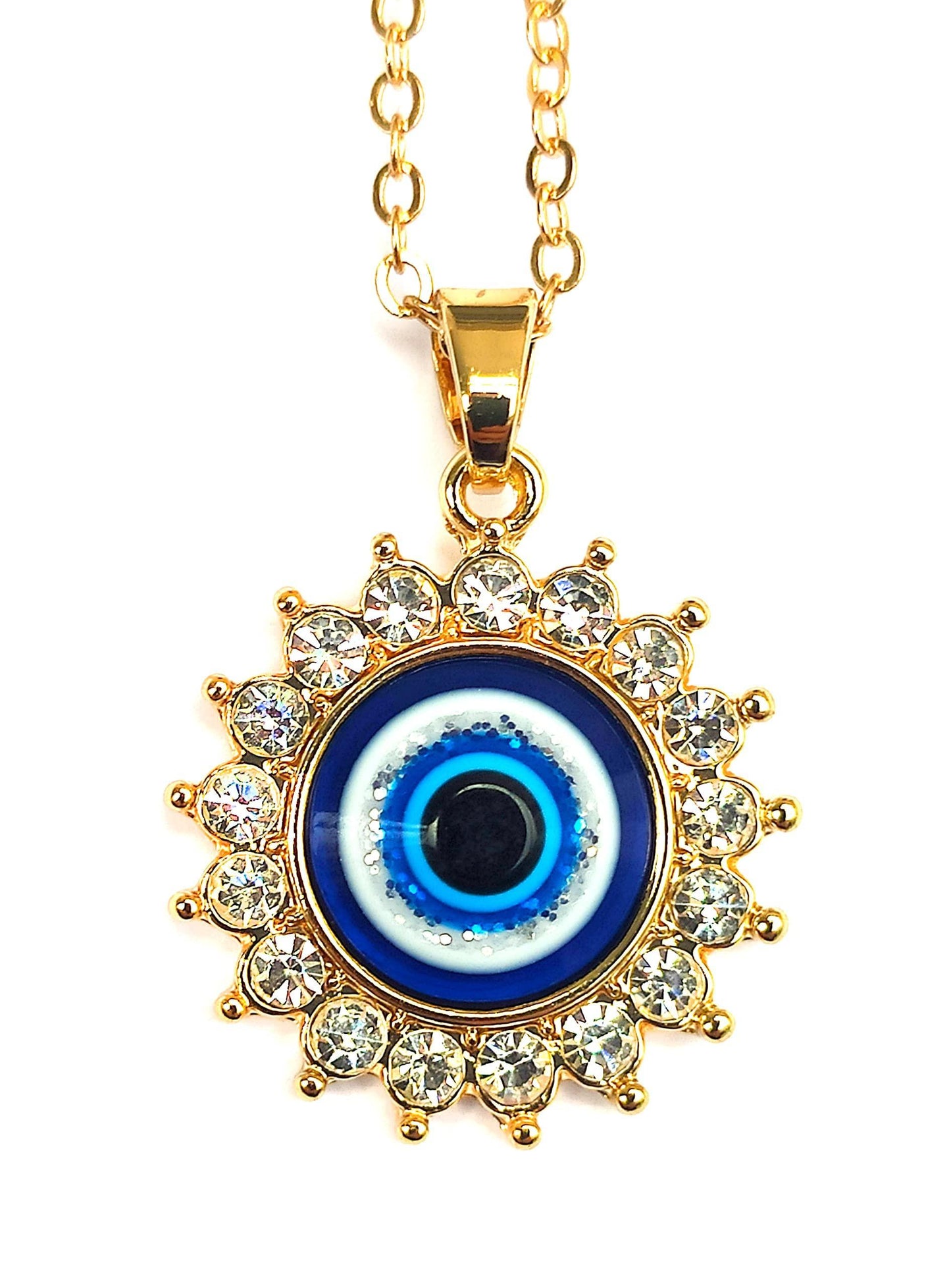 Evil Eye Protection Necklace for Women Girl   Delicate Cubic Zirconia