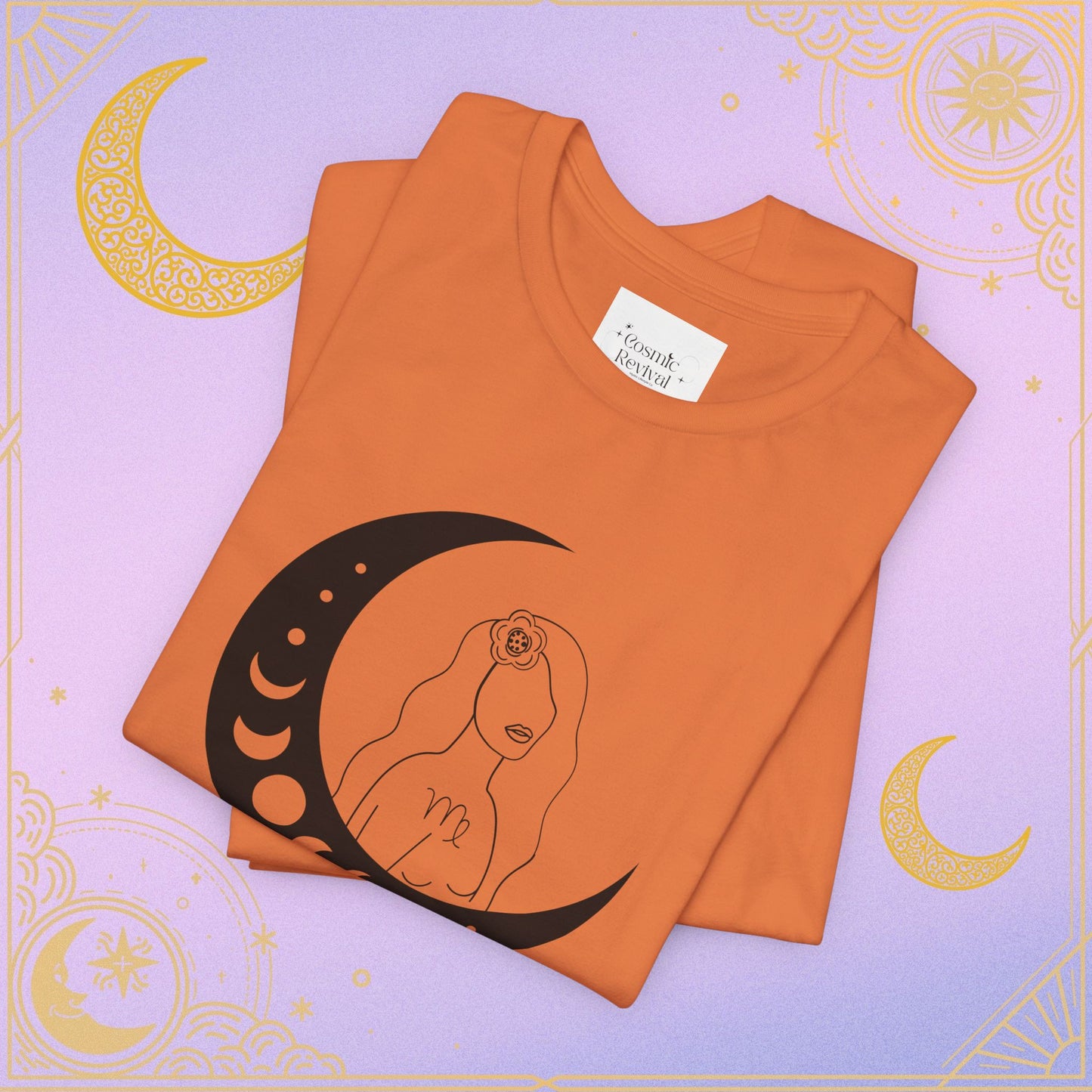 Virgo Moon Zodiac T-Shirt, Astrology Tee, Horoscope Gift, Celestial Apparel, Unisex Astrology Shirt
