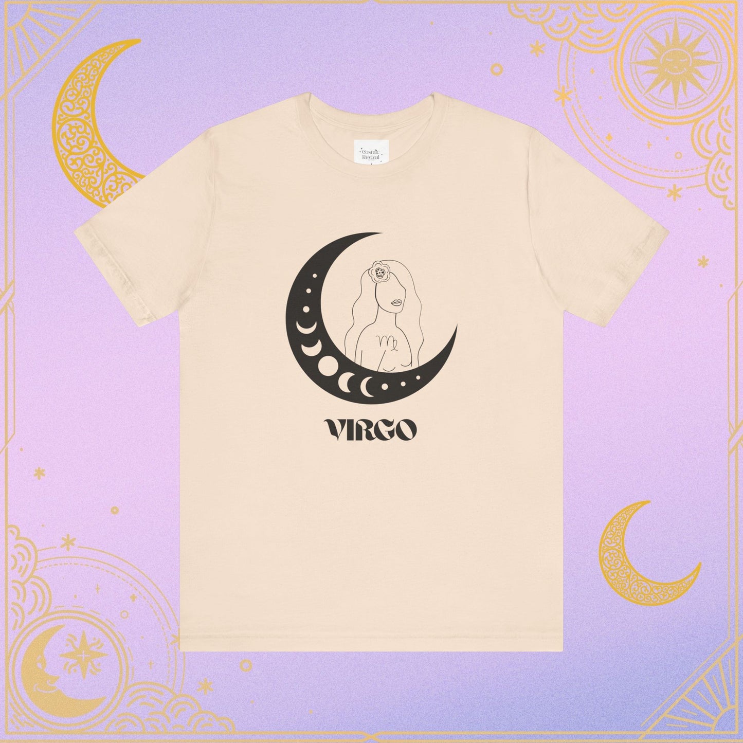 Virgo Moon Zodiac T-Shirt, Astrology Tee, Horoscope Gift, Celestial Apparel, Unisex Astrology Shirt