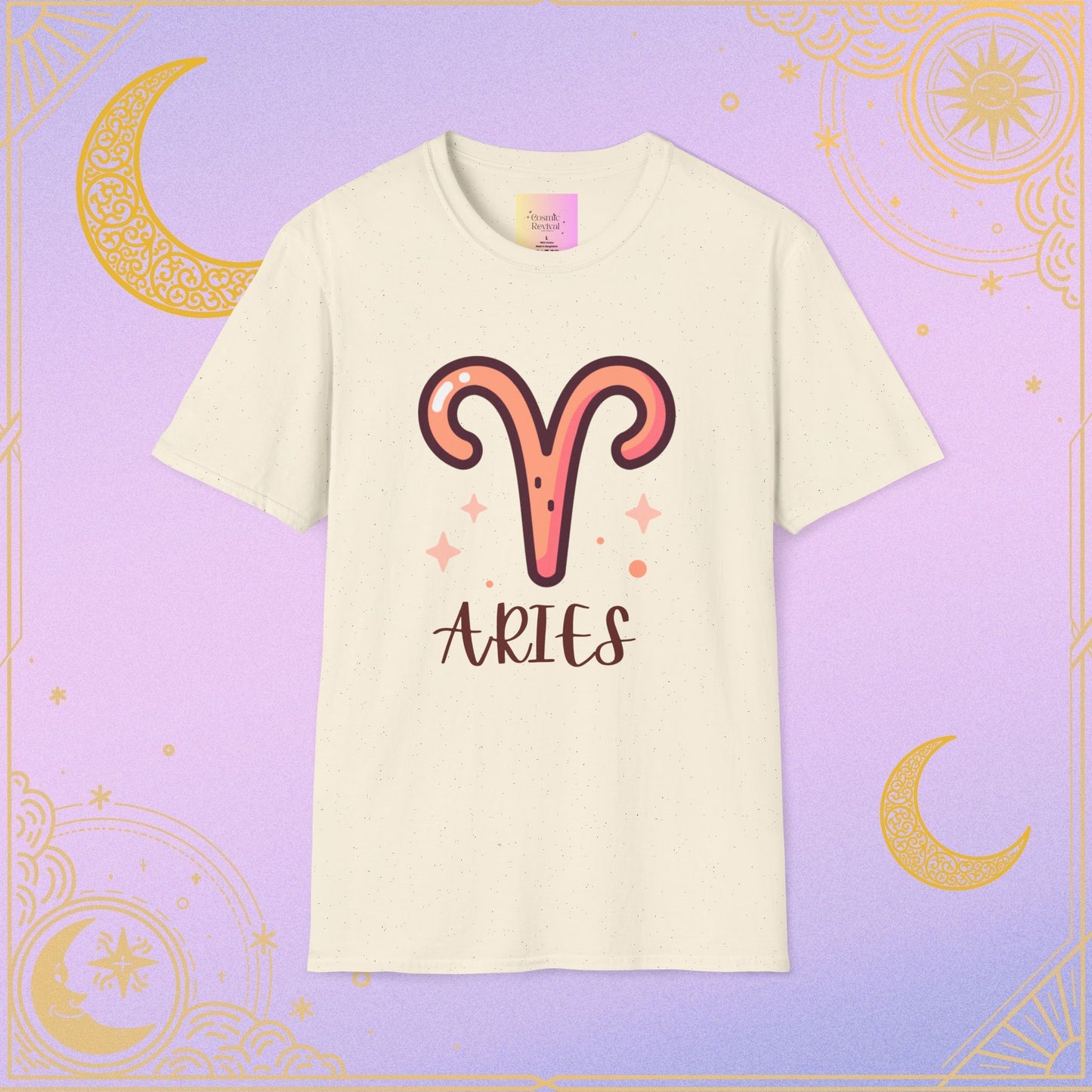 Aries Zodiac T-Shirt for Astrology Lovers, Horoscope Tee, Unisex Softstyle Shirt, Birthday Gift, Celestial Fashion