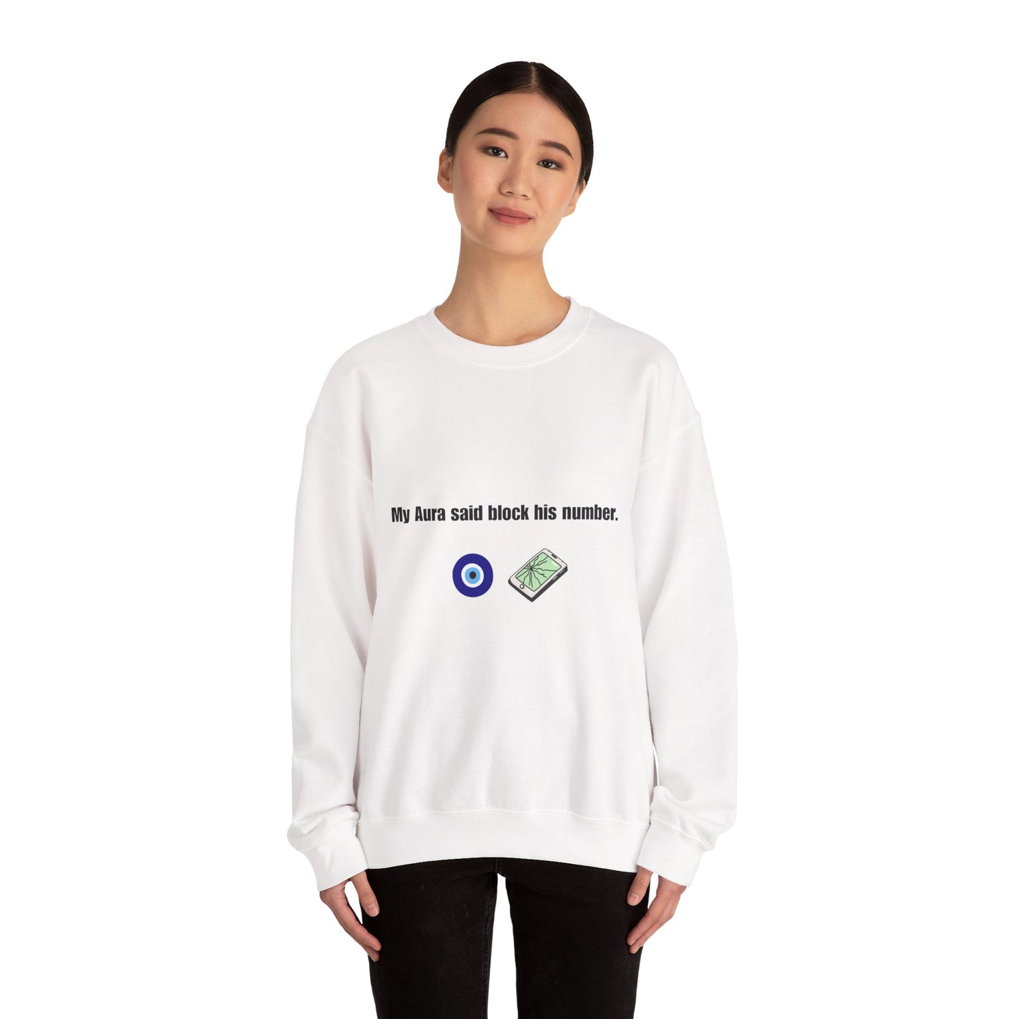 My Aura Says Block Number Sweatshirt, Unisex Crewneck for Casual Wear, Perfect Gift for Friends, Cozy Fall Sweater, Spiritual [...]