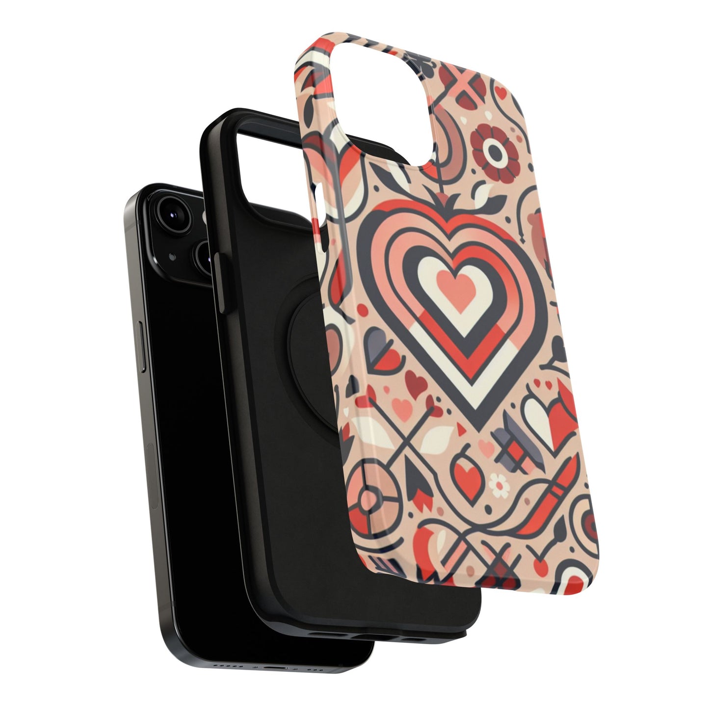 Heartfelt Impact-Resistant Phone Cases, Durable Phone Covers, Love-Themed Accessories, Valentine's Gifts, Unique Tech Cases