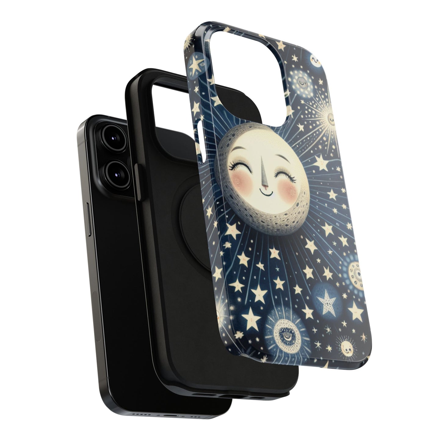 Celestial Impact-Resistant Cases, Protective Phone Cover, Moon & Stars Design, Gift for Astrology Lovers, Unique Phone Accessories, [...]