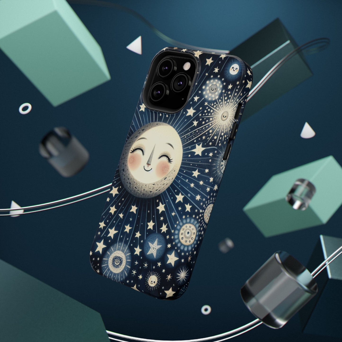 Celestial Impact-Resistant Cases, Protective Phone Cover, Moon & Stars Design, Gift for Astrology Lovers, Unique Phone Accessories, [...]