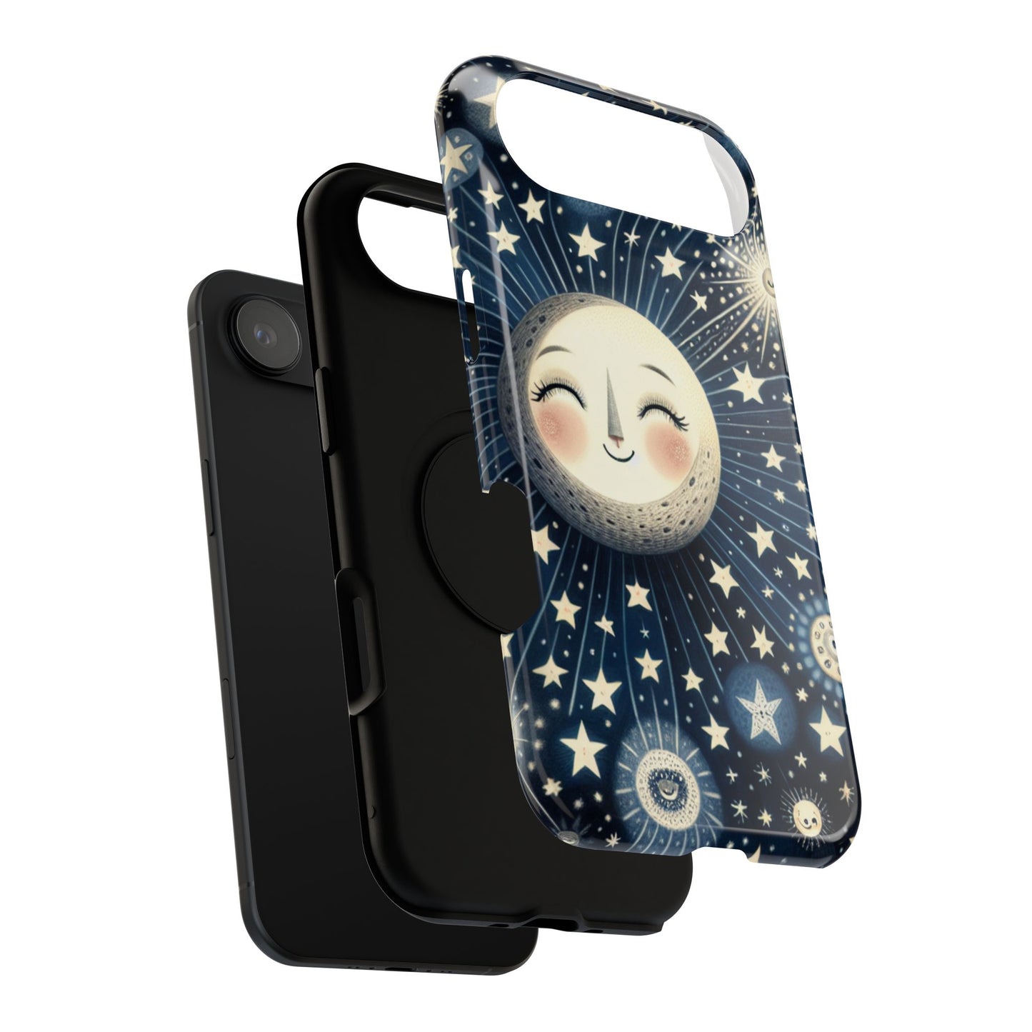 Celestial Impact-Resistant Cases, Protective Phone Cover, Moon & Stars Design, Gift for Astrology Lovers, Unique Phone Accessories, [...]
