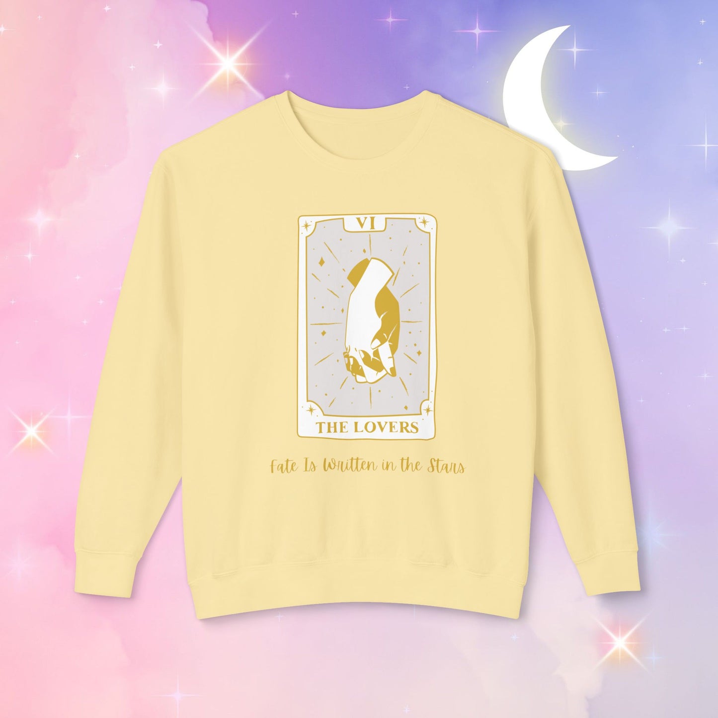 Unisex Tarot Lovers Sweatshirt, Romantic Gift, Astrology Apparel, Cozy Crewneck, Relationship Celebration, Thoughtful Present