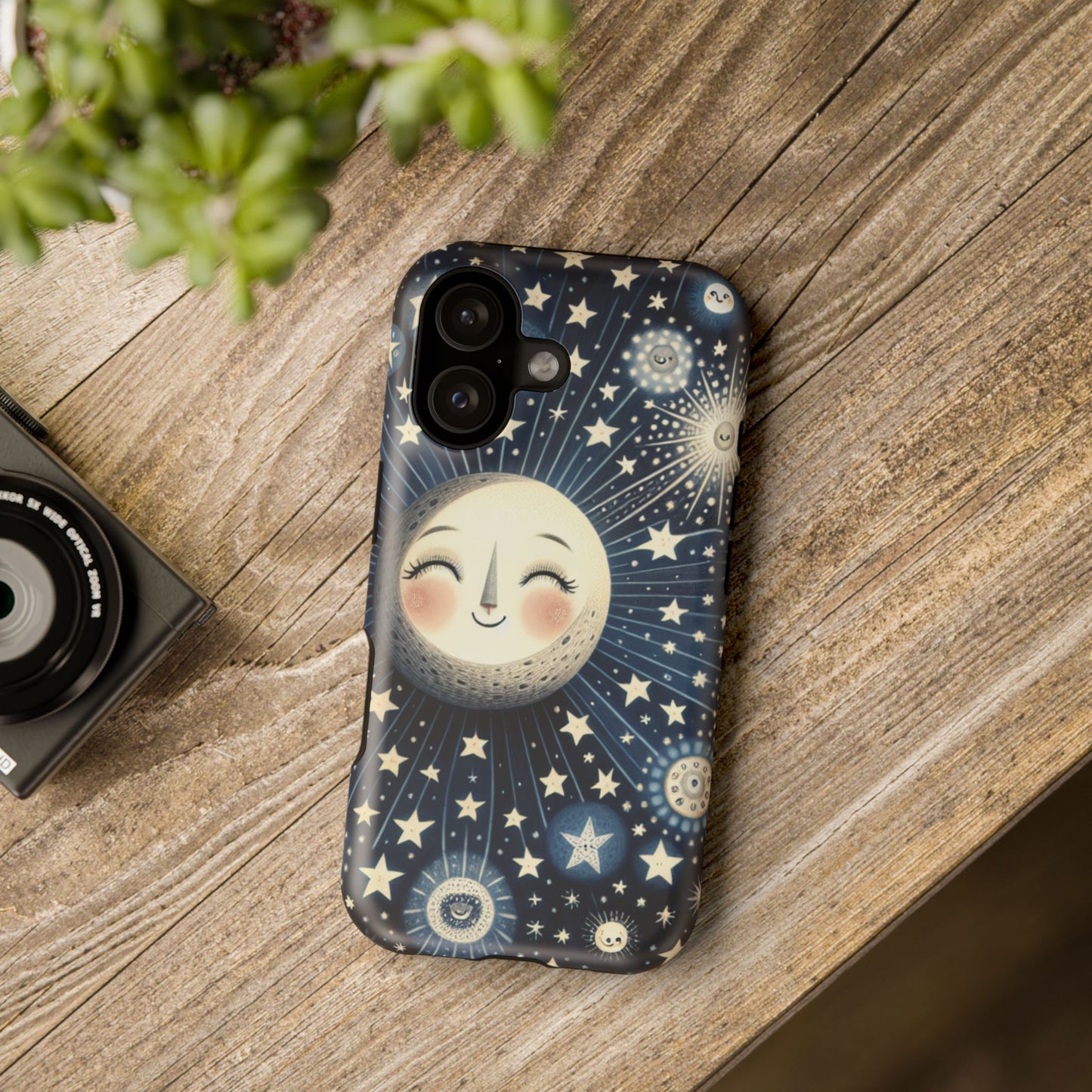 Celestial Impact-Resistant Cases, Protective Phone Cover, Moon & Stars Design, Gift for Astrology Lovers, Unique Phone Accessories, [...]