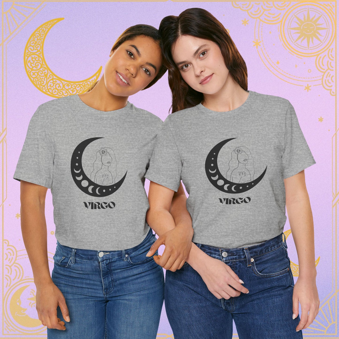Virgo Moon Zodiac T-Shirt, Astrology Tee, Horoscope Gift, Celestial Apparel, Unisex Astrology Shirt