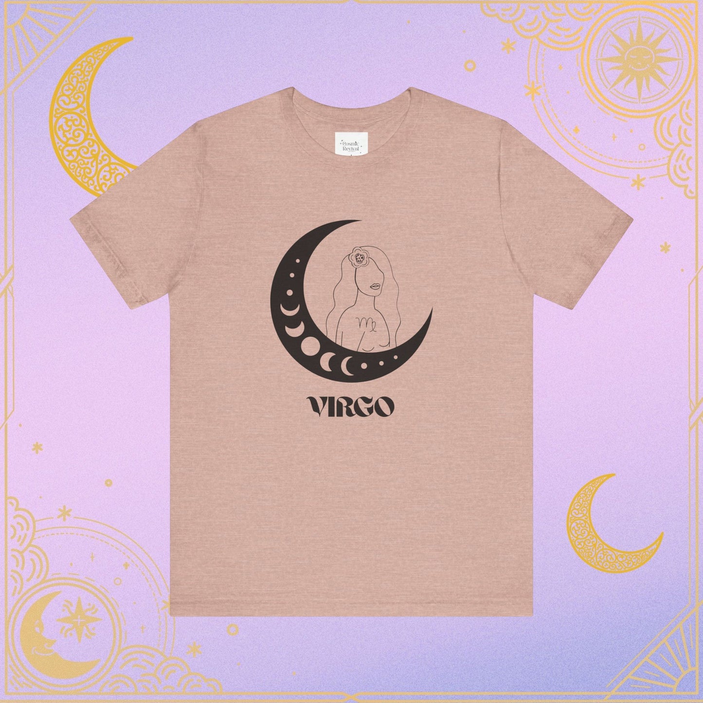 Virgo Moon Zodiac T-Shirt, Astrology Tee, Horoscope Gift, Celestial Apparel, Unisex Astrology Shirt