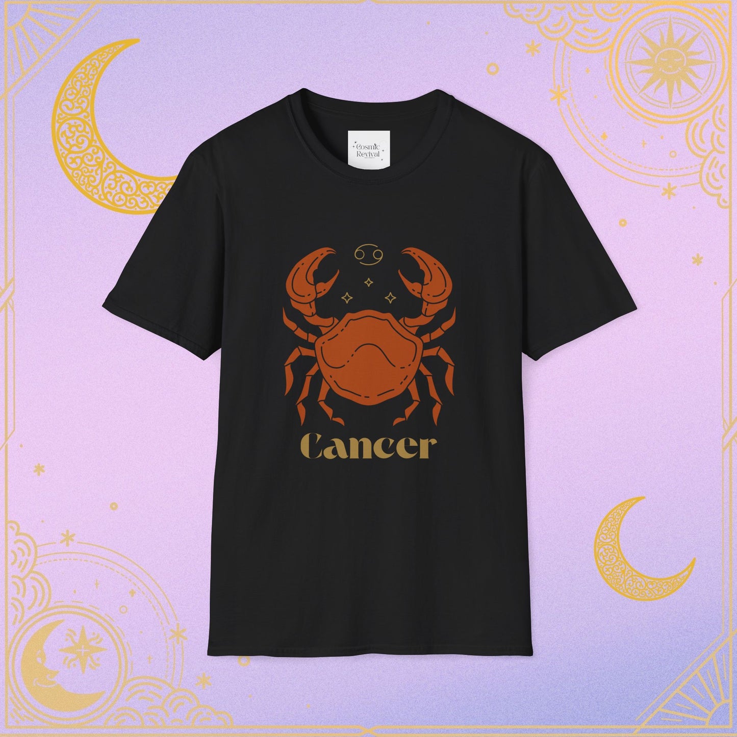 Cancer Zodiac Unisex Softstyle T-Shirt, Astrology Shirt, Horoscope Tee, Gift for Astrology Lovers, Birthday Gift, Zodiac Sign Apparel