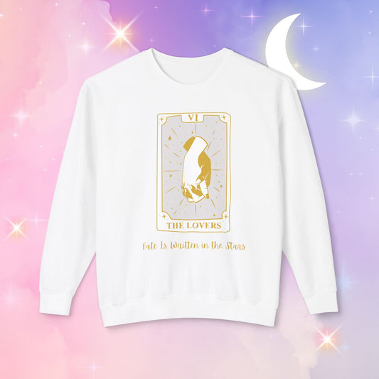 Unisex Tarot Lovers Sweatshirt, Romantic Gift, Astrology Apparel, Cozy Crewneck, Relationship Celebration, Thoughtful Present
