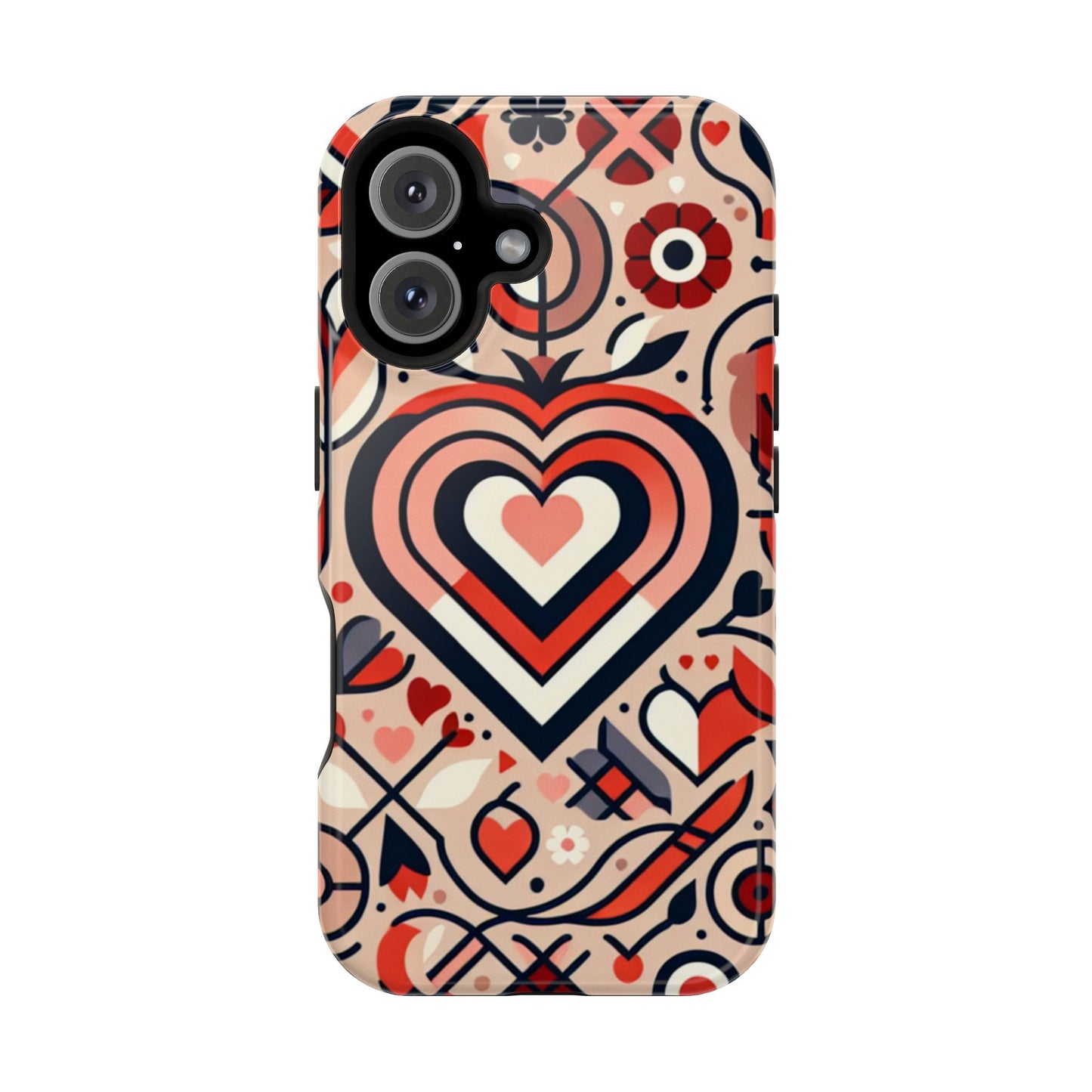 Heartfelt Impact-Resistant Phone Cases, Durable Phone Covers, Love-Themed Accessories, Valentine's Gifts, Unique Tech Cases